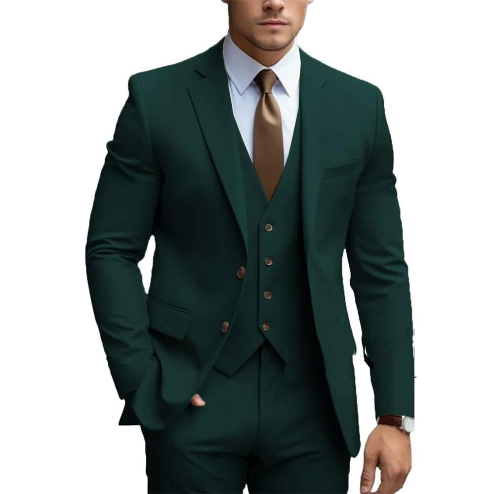 Men's Three Piece Suit – Single Button Blazer, Slim Fit