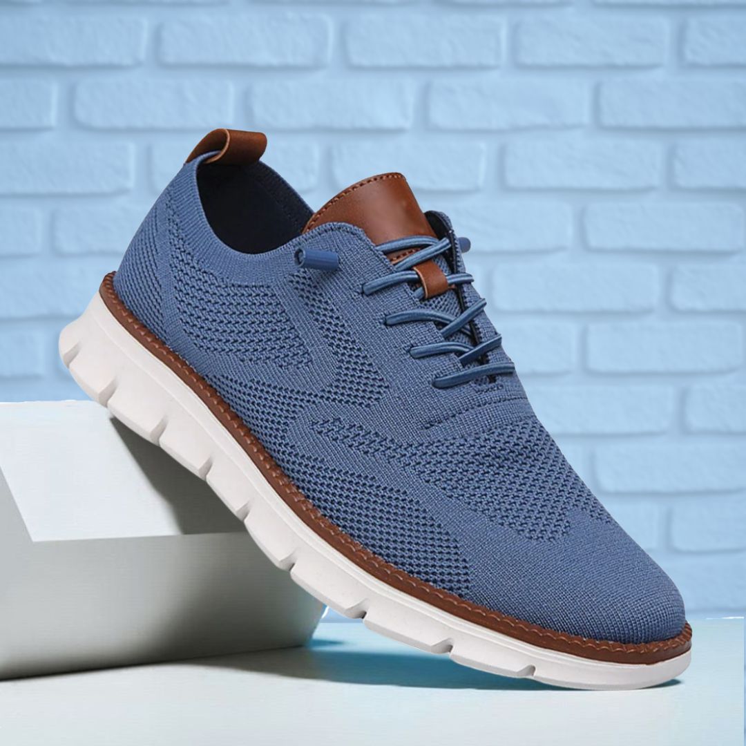 Men's White Lace-Up Sneakers