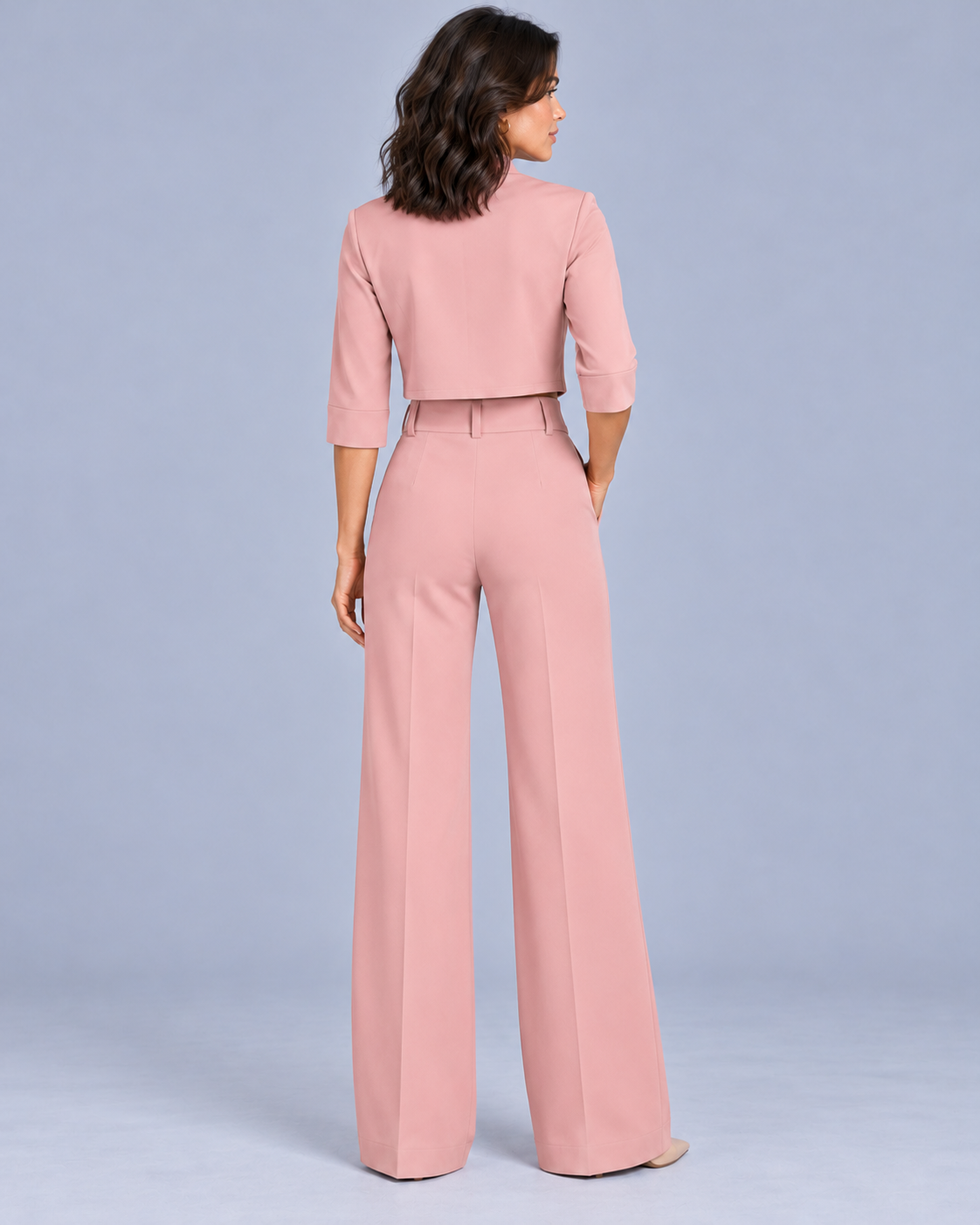 Women's Co-Ord Set with Wide Leg Trousers