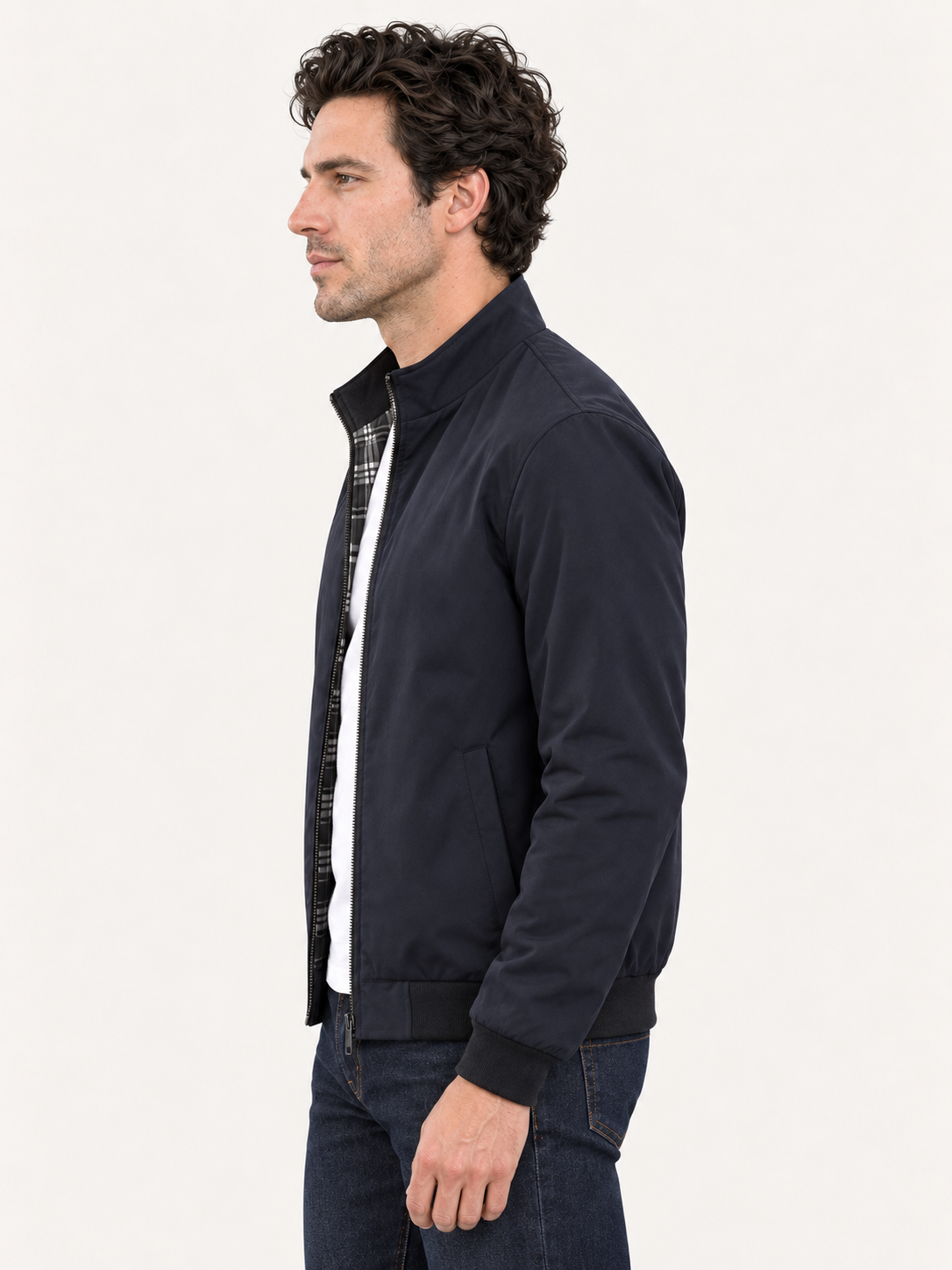 Men's Harrington Jacket – Check Lining, Regular Fit