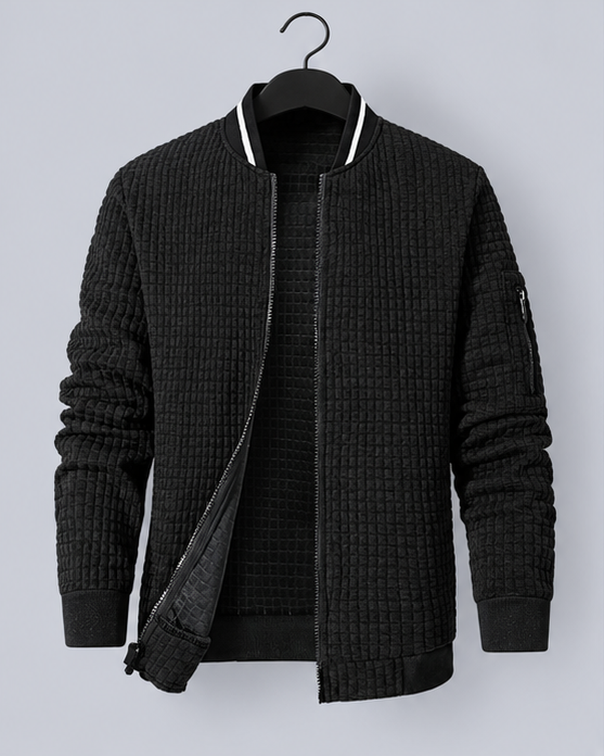 Men's Lightweight Bomber Jacket with Zip Pocket