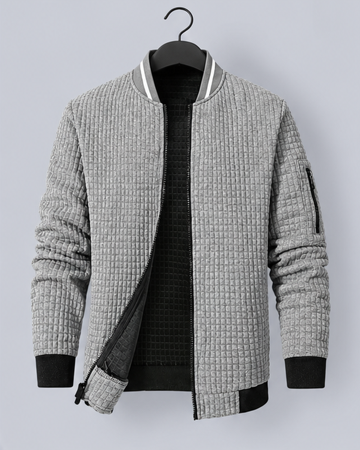 Men's Lightweight Bomber Jacket with Zip Pocket