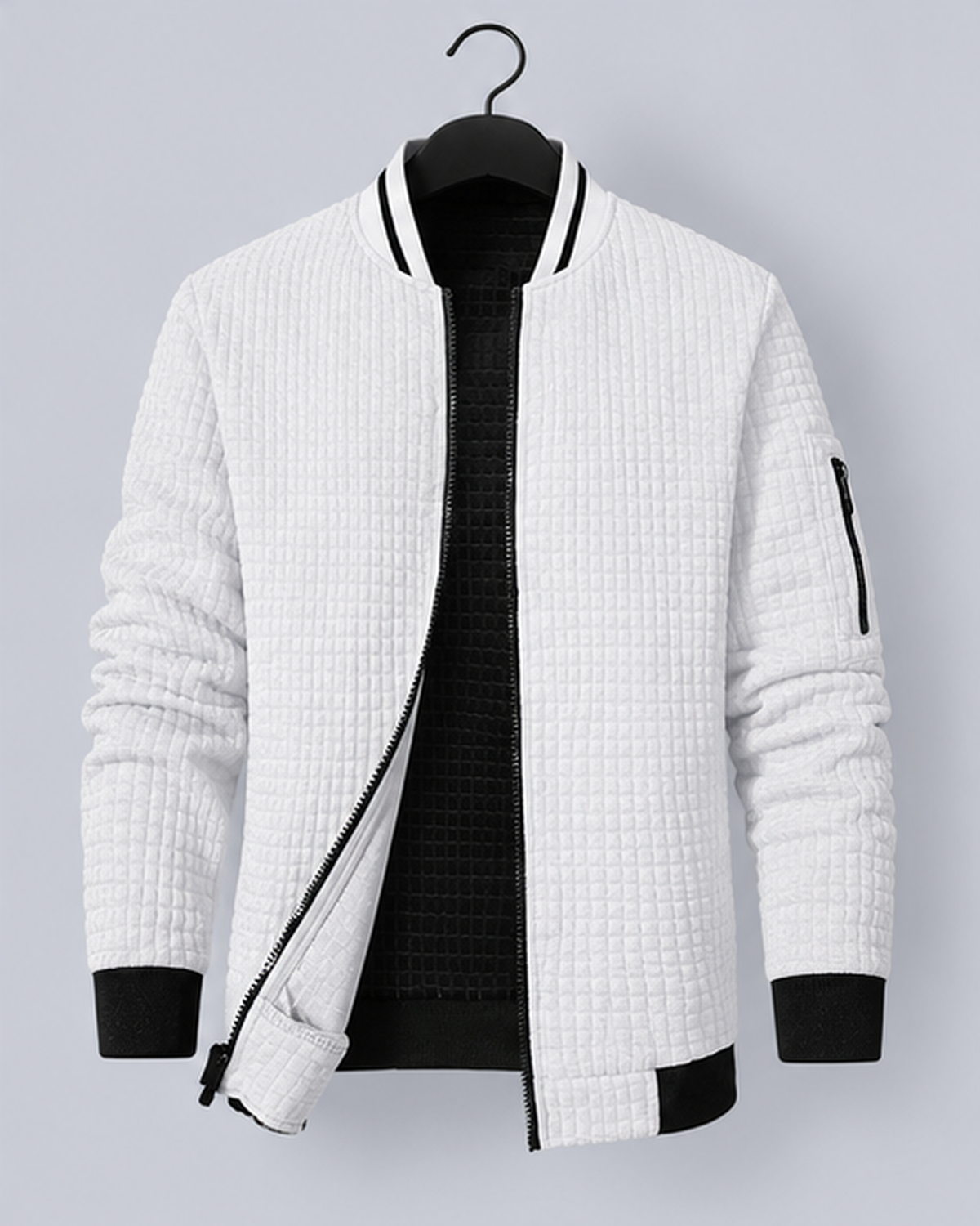 Men's Lightweight Bomber Jacket with Zip Pocket