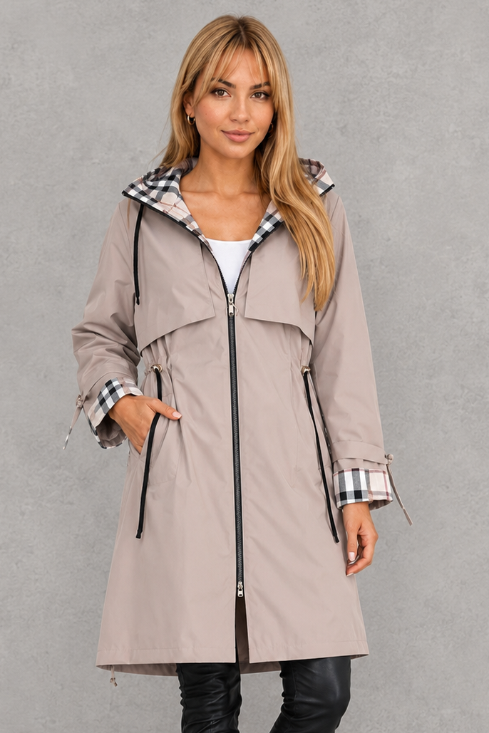 Women's Waterproof Hooded Raincoat – Windproof, Lightweight