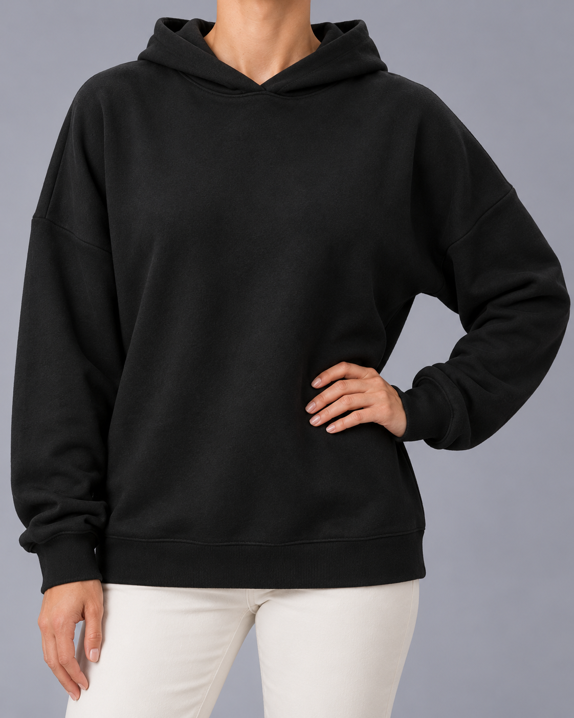 Women's Fleece Hoodie – Cotton Blend, Relaxed Fit