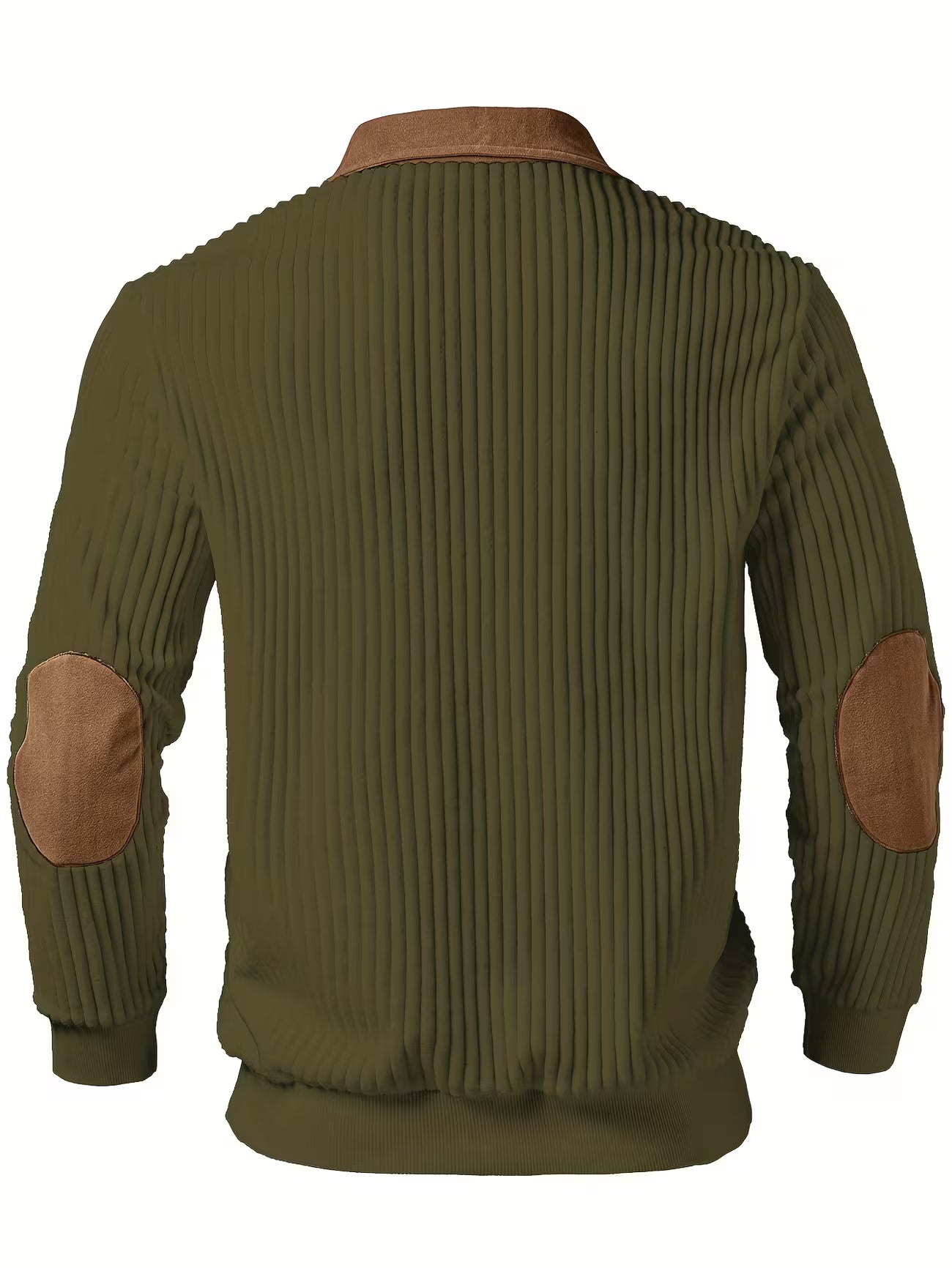 Men's Color Block Stand Collar Pullover Sweater Shirt