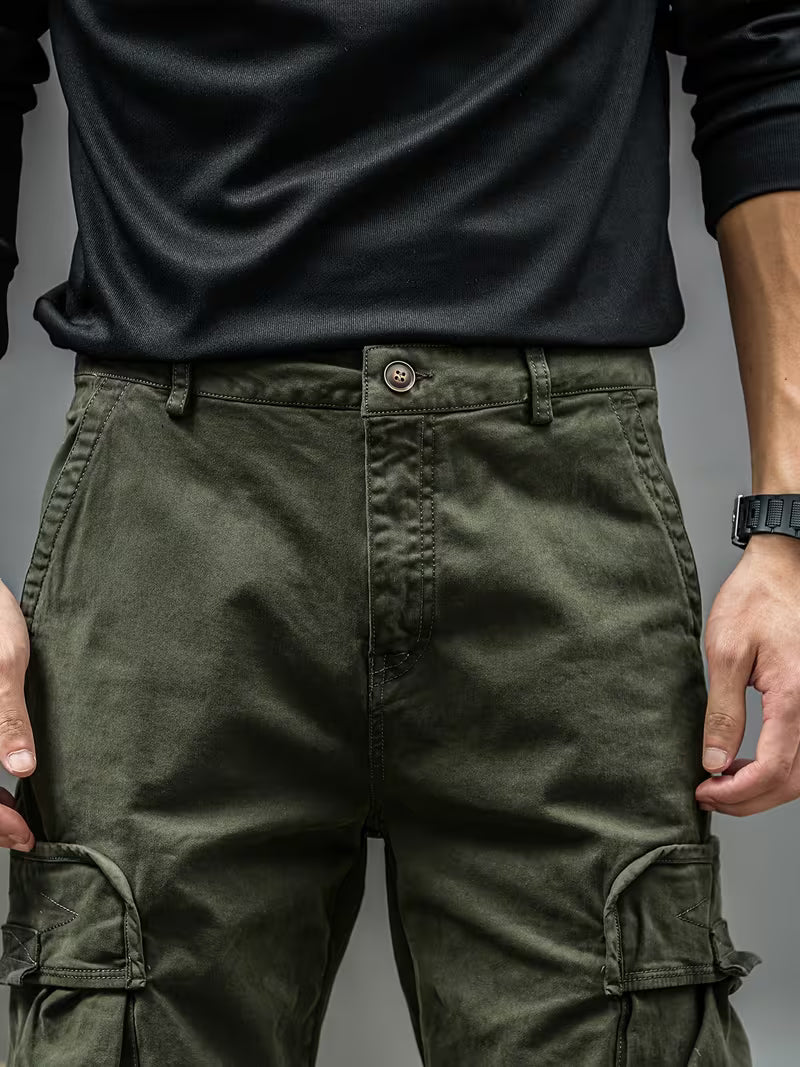 Men's Relaxed Straight-leg Cargo Pants Trousers