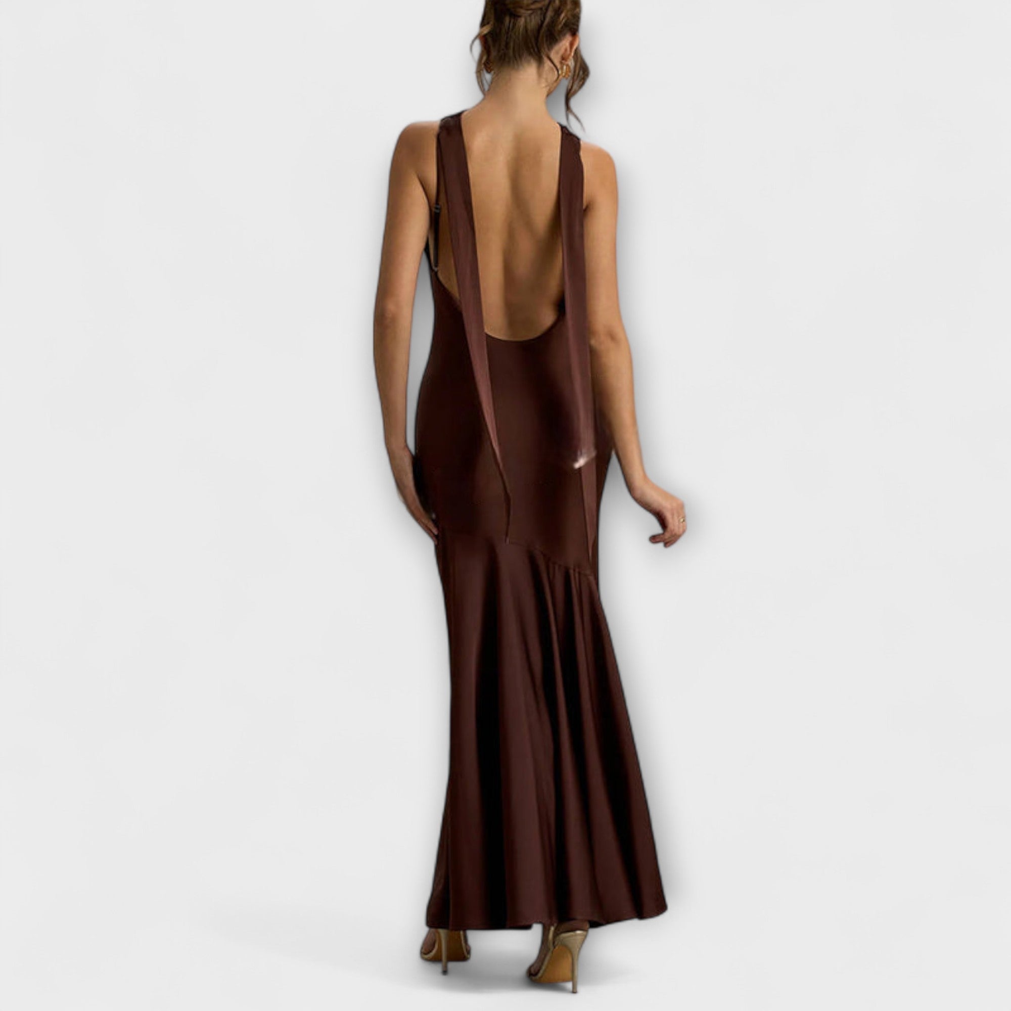Elegant Maxi Dress In Satin