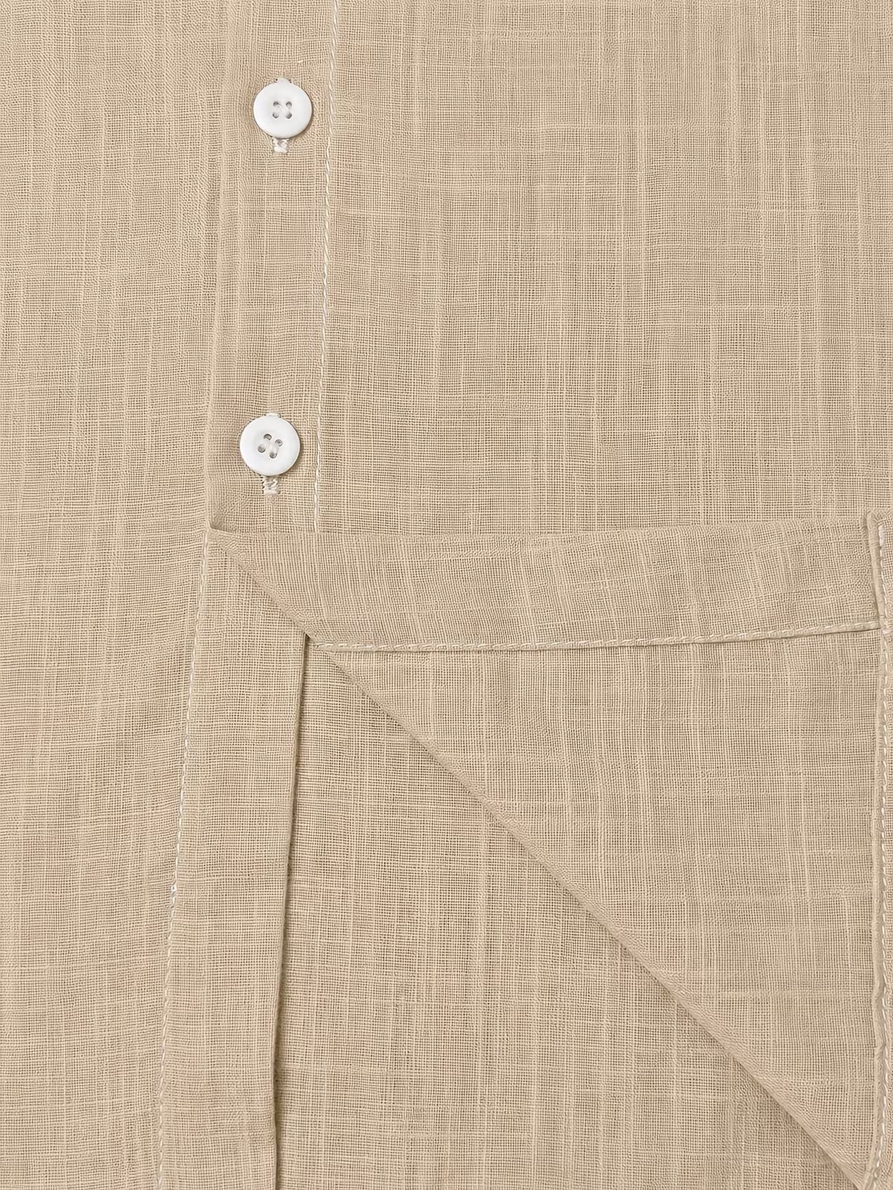 Men's Cotton Stand Collar Button Shirt
