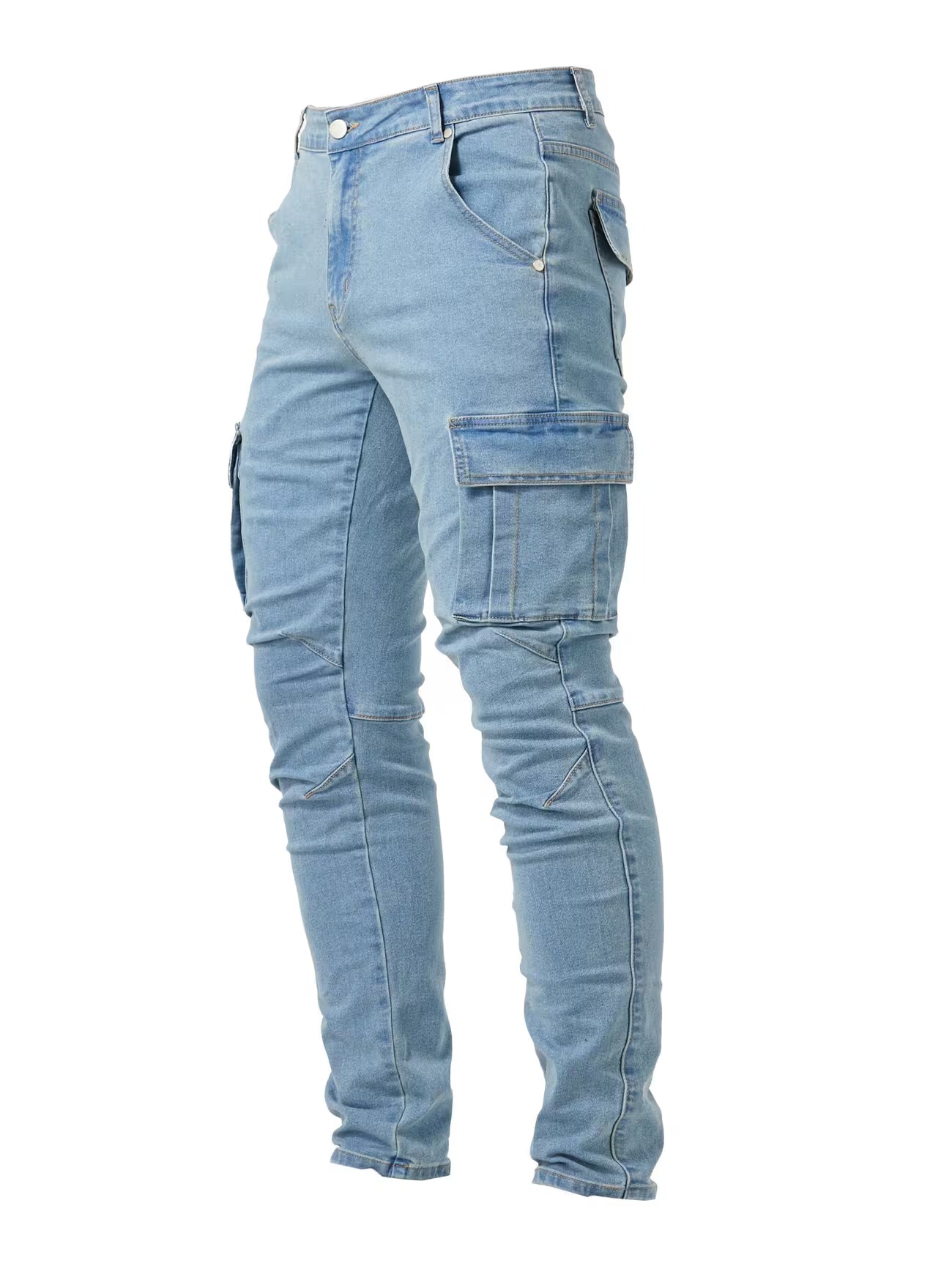Men's Stretch Denim Cargo Trousers