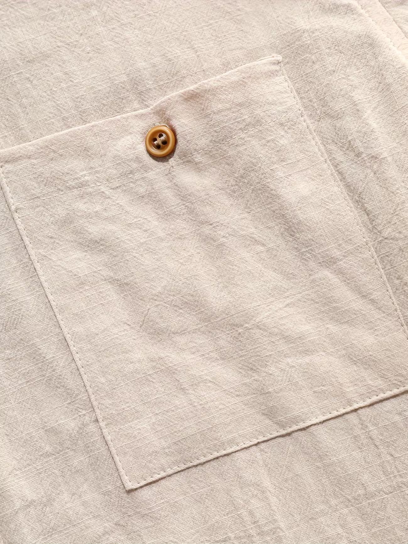Men's Casual Cotton Button-front Shirt