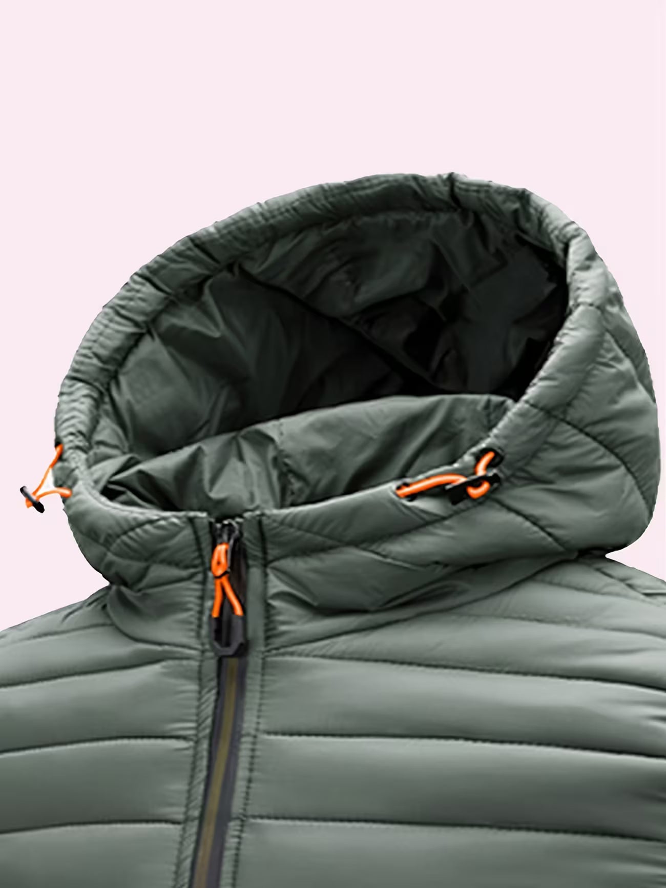 Men's Hooded Quilted Padded Winter Coat Outerwear