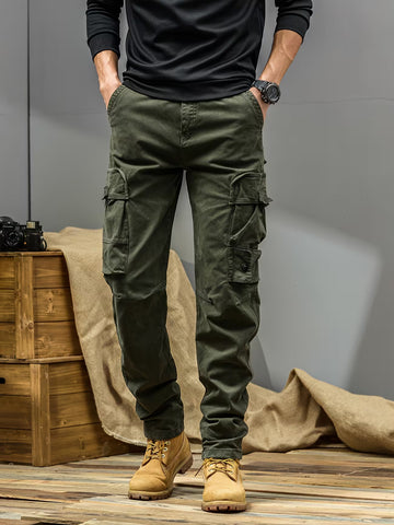 Men's Relaxed Straight-leg Cargo Pants Trousers