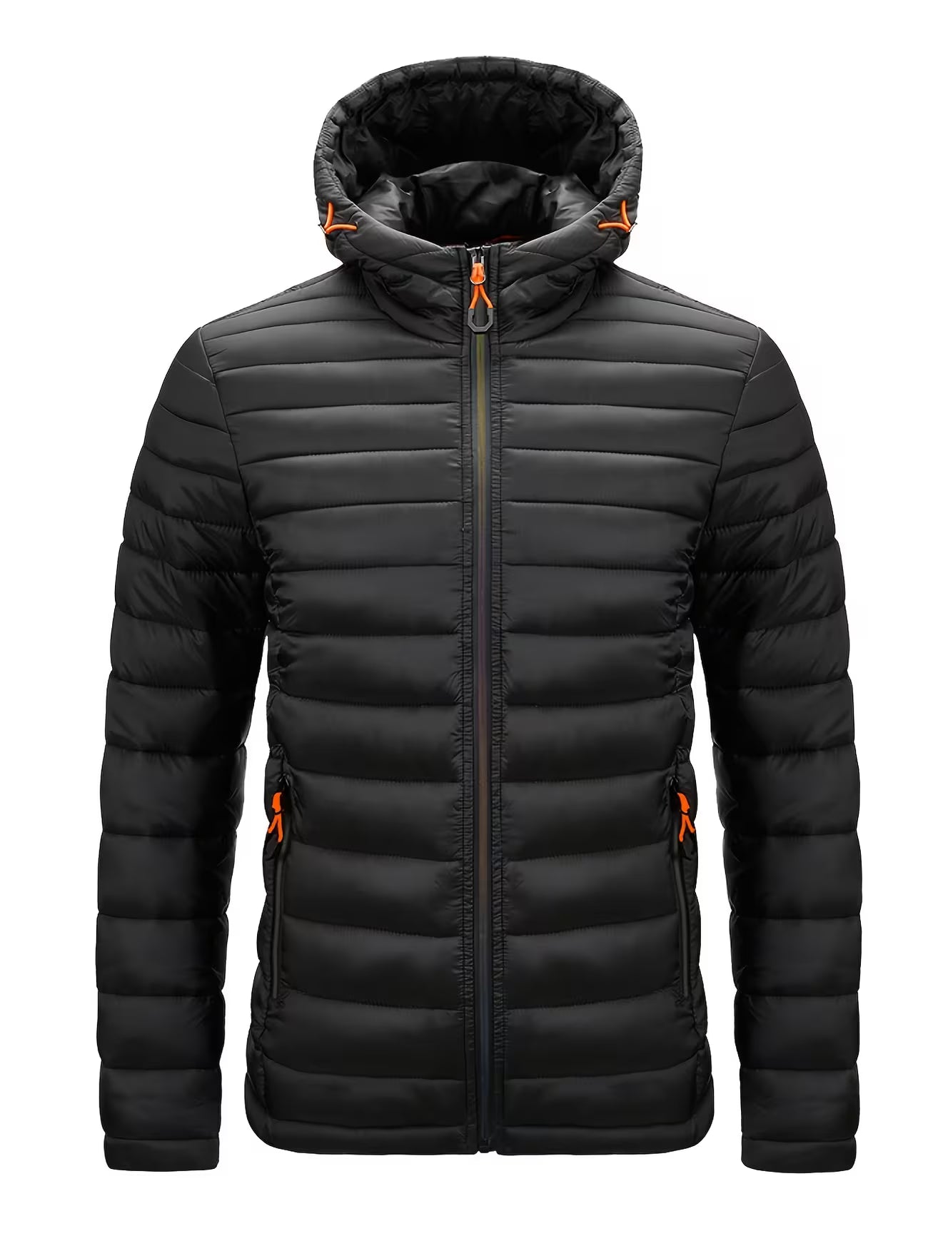 Men's Hooded Quilted Padded Winter Coat Outerwear
