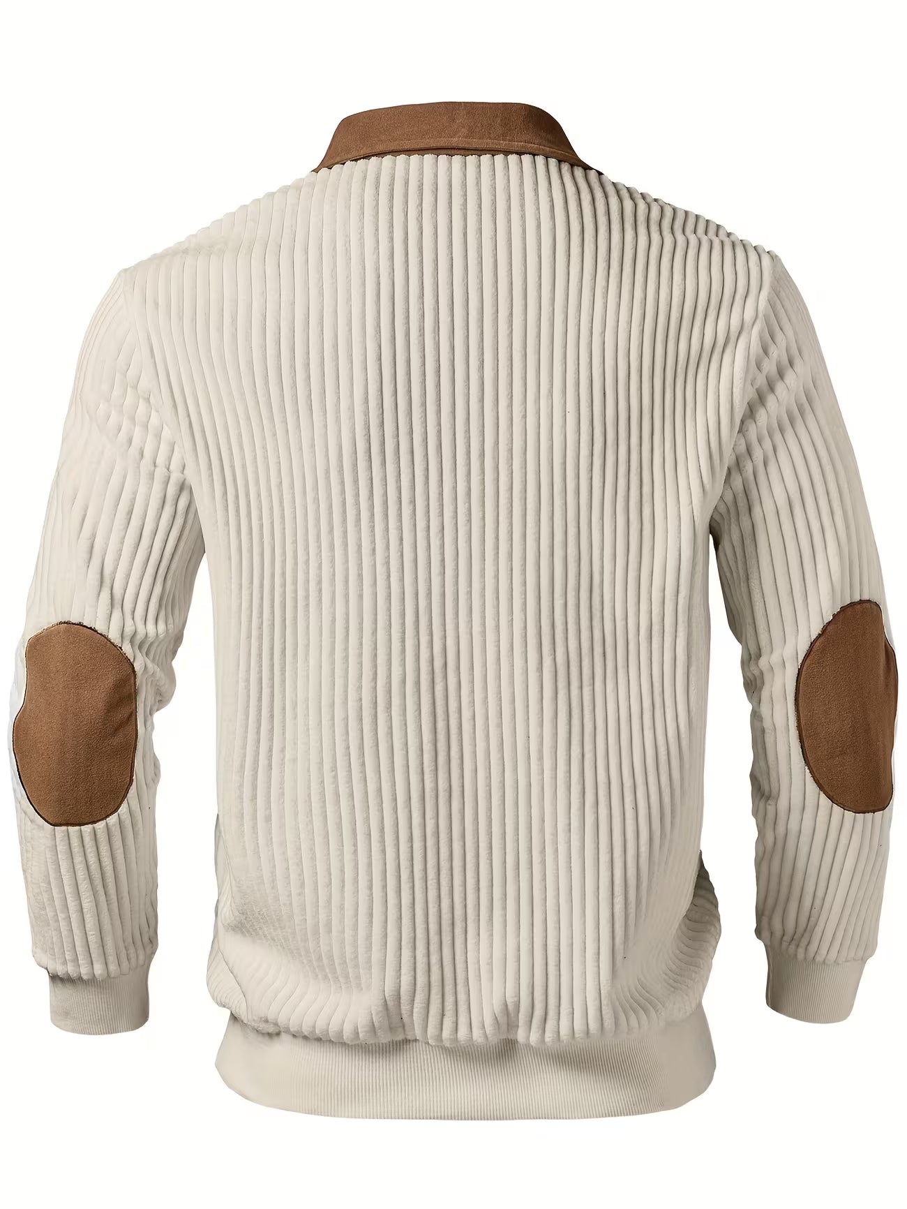 Men's Color Block Stand Collar Pullover Sweater Shirt