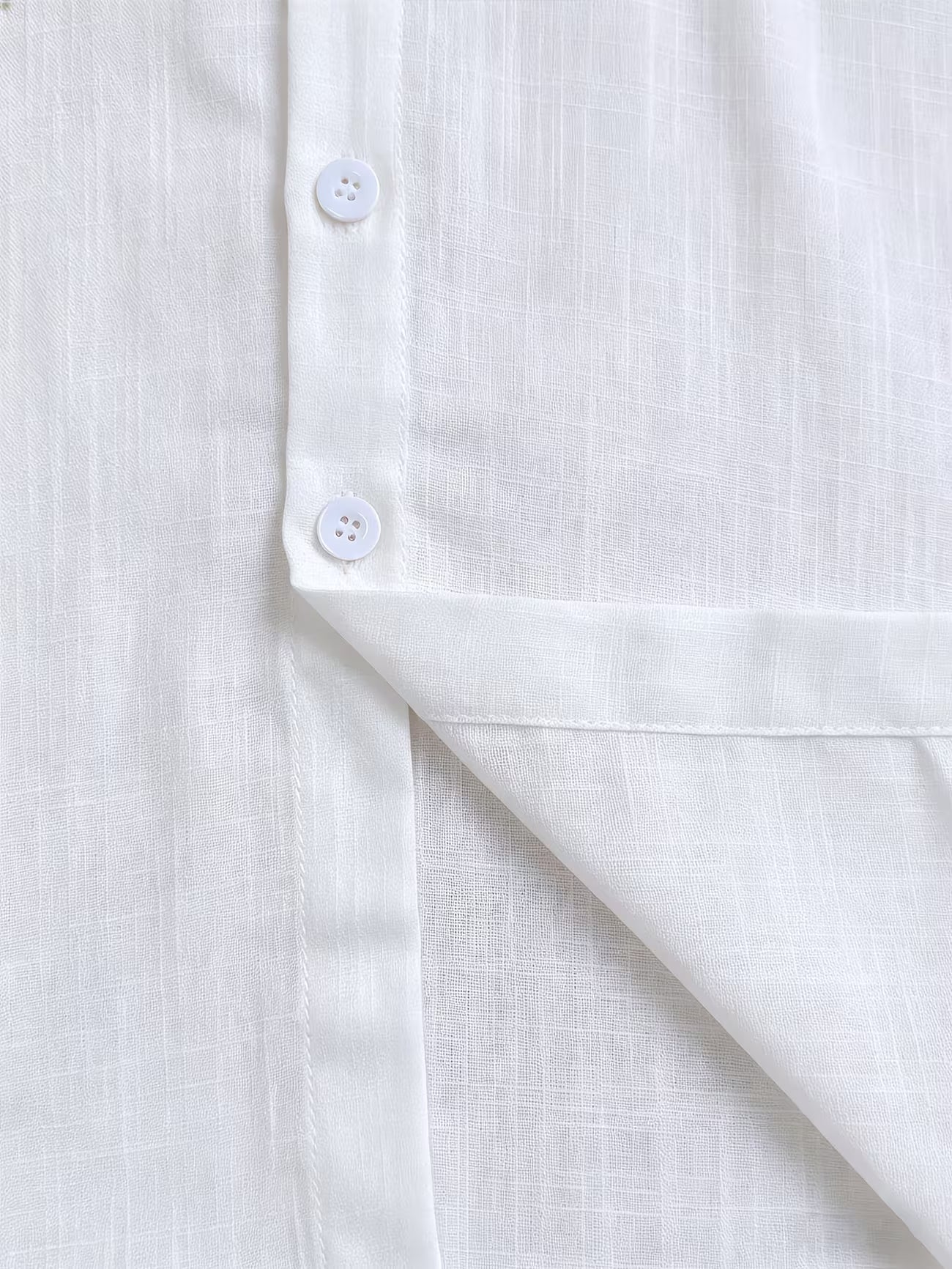 Men's Cotton Stand Collar Button Shirt