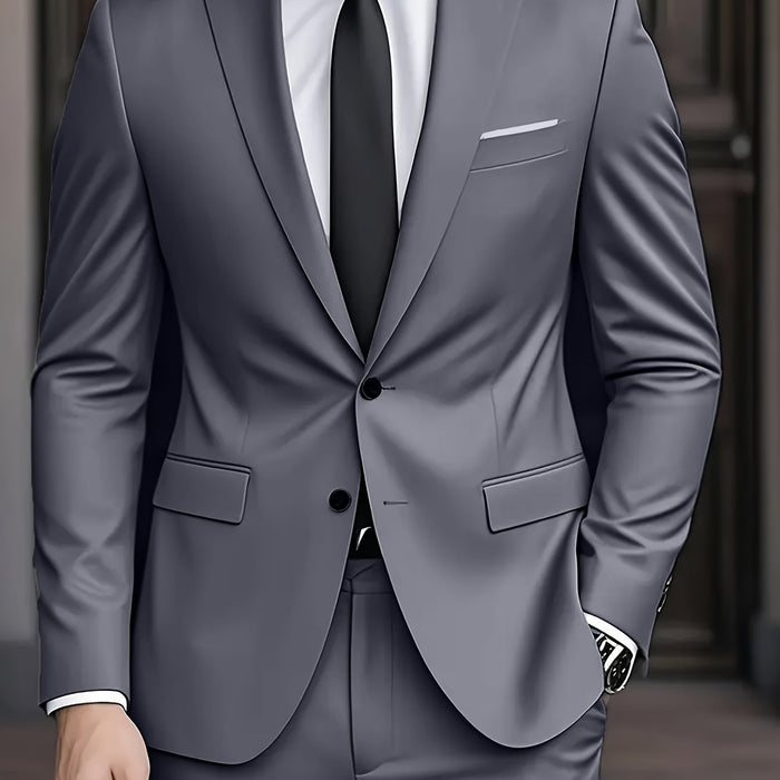 Men's Two Piece Suit – Slim Fit, Wrinkle Resistant