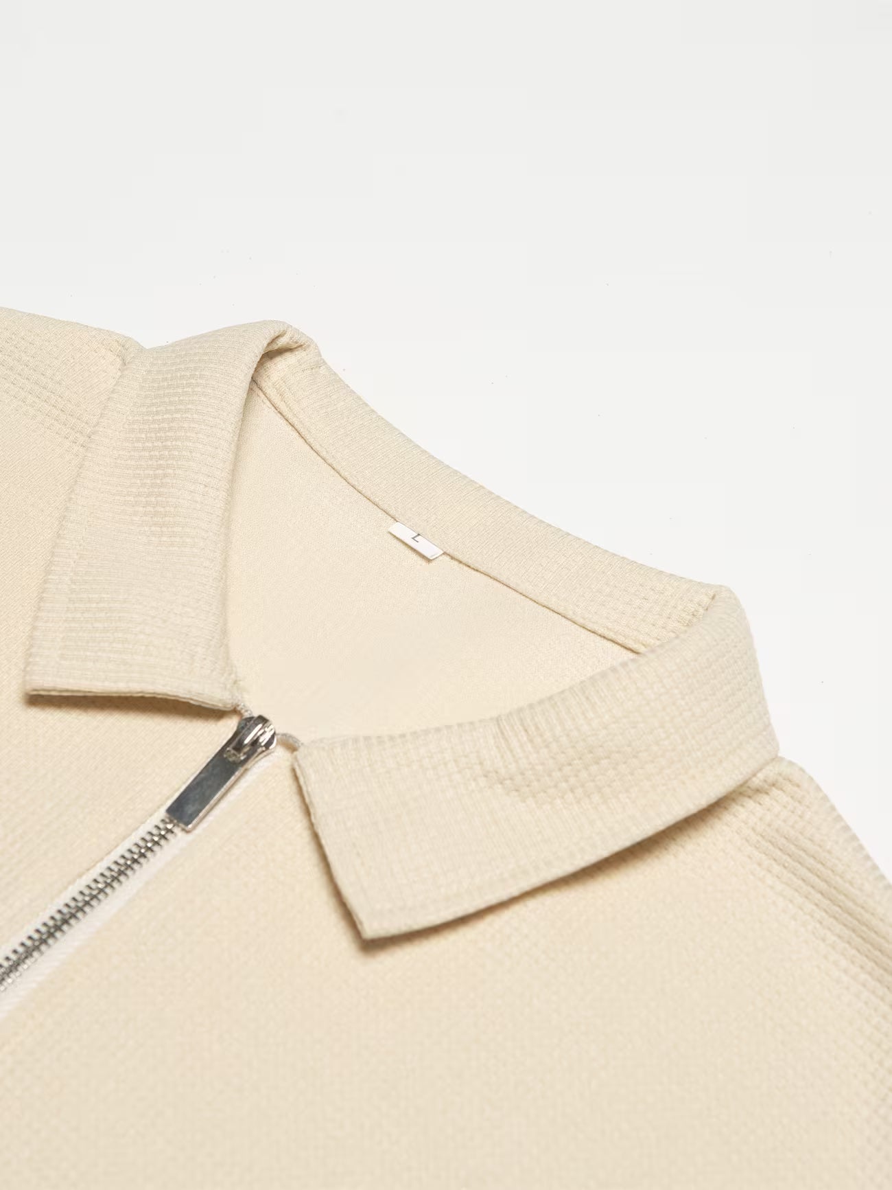 Mens Short Sleeve Zip Front Casual Shirt