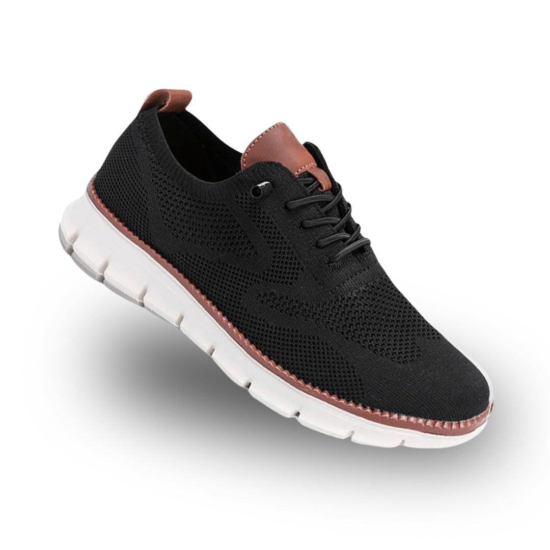 Men's White Lace-Up Sneakers