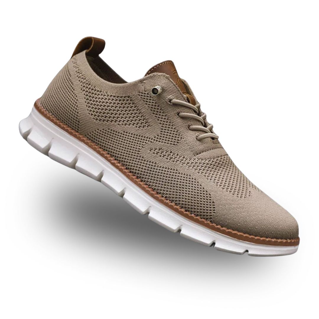 Men's White Lace-Up Sneakers