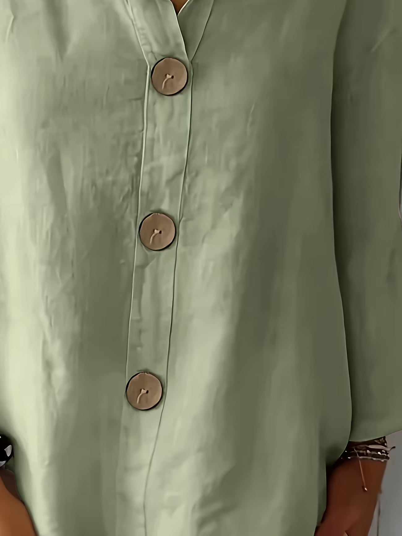 Women's Relaxed Button Front Cotton Blend Shirt