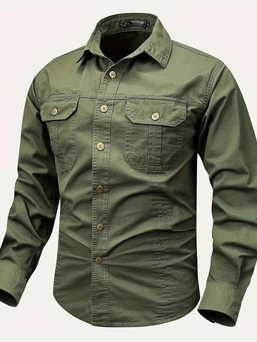 Men's Lightweight Cargo Long Sleeve Shirt