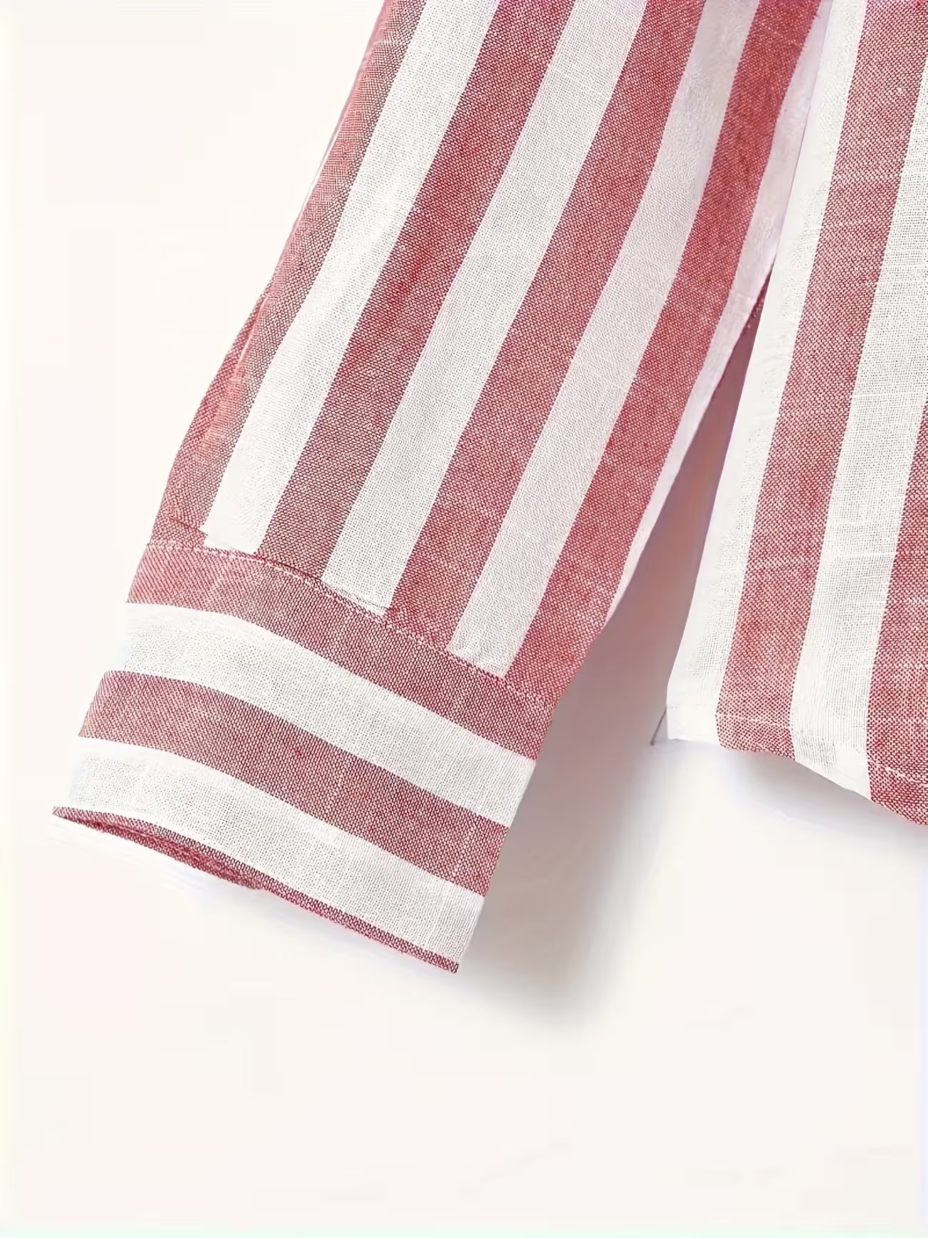 Men's Striped Long Sleeve Button-up Shirt