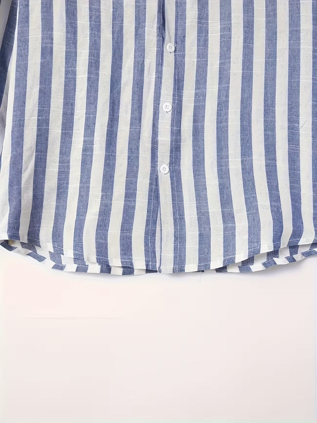 Men's Striped Long Sleeve Button-up Shirt