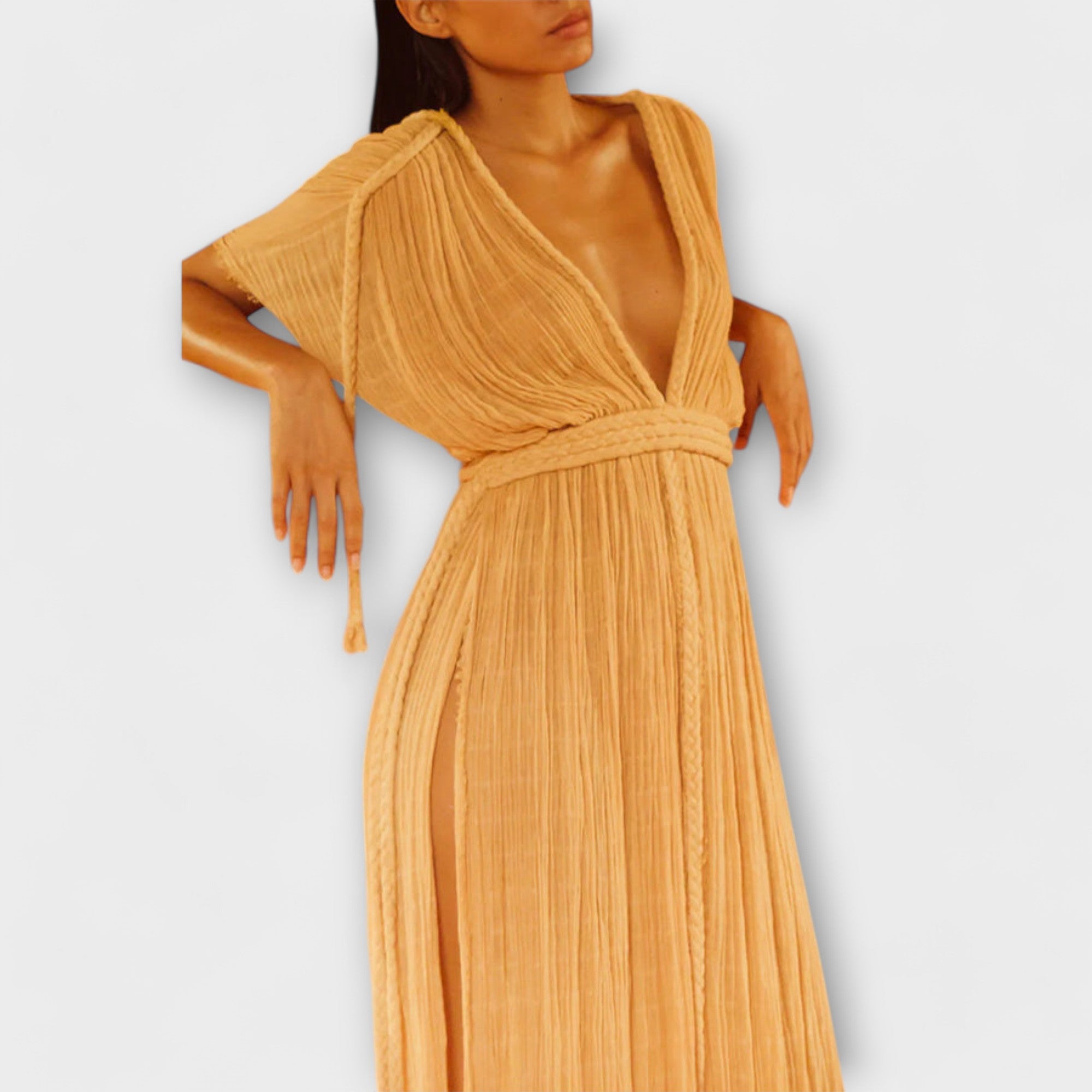 Kimono Maxi Dress In Greek Style