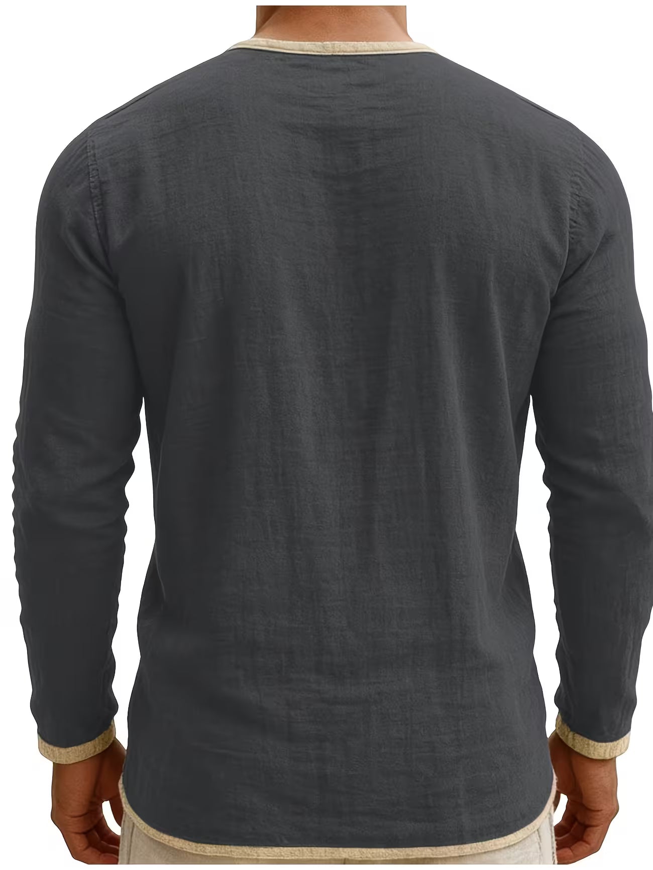 Men's Linen Button-up Beach Shirt