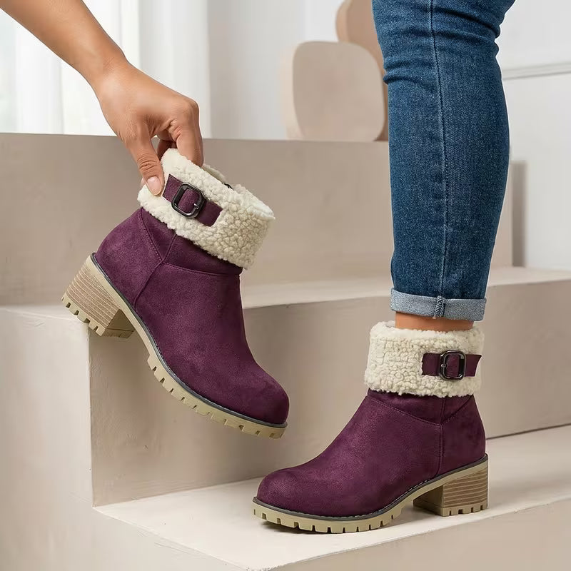 Women’s Black Round-toe Zip Ankle Boots Footwear