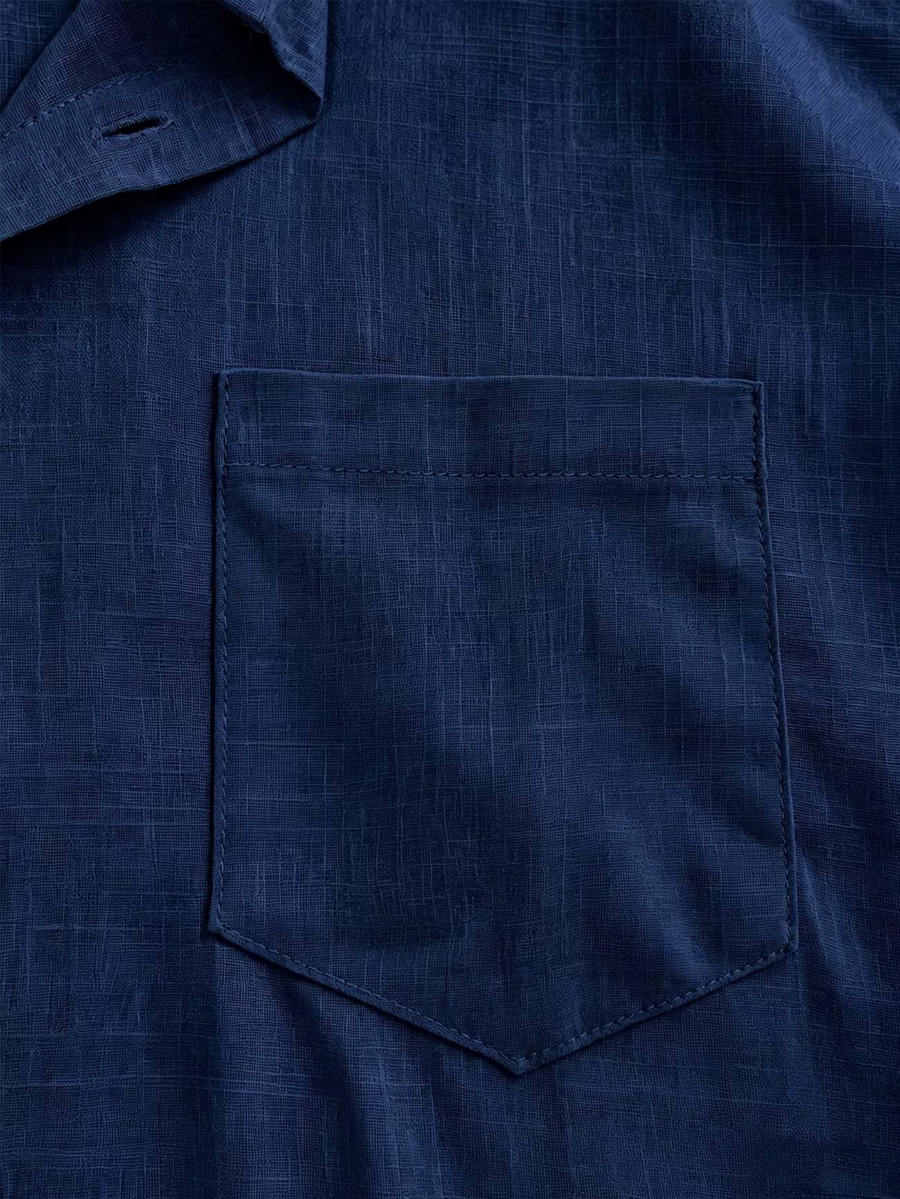 Men's Cotton Stand Collar Button Shirt