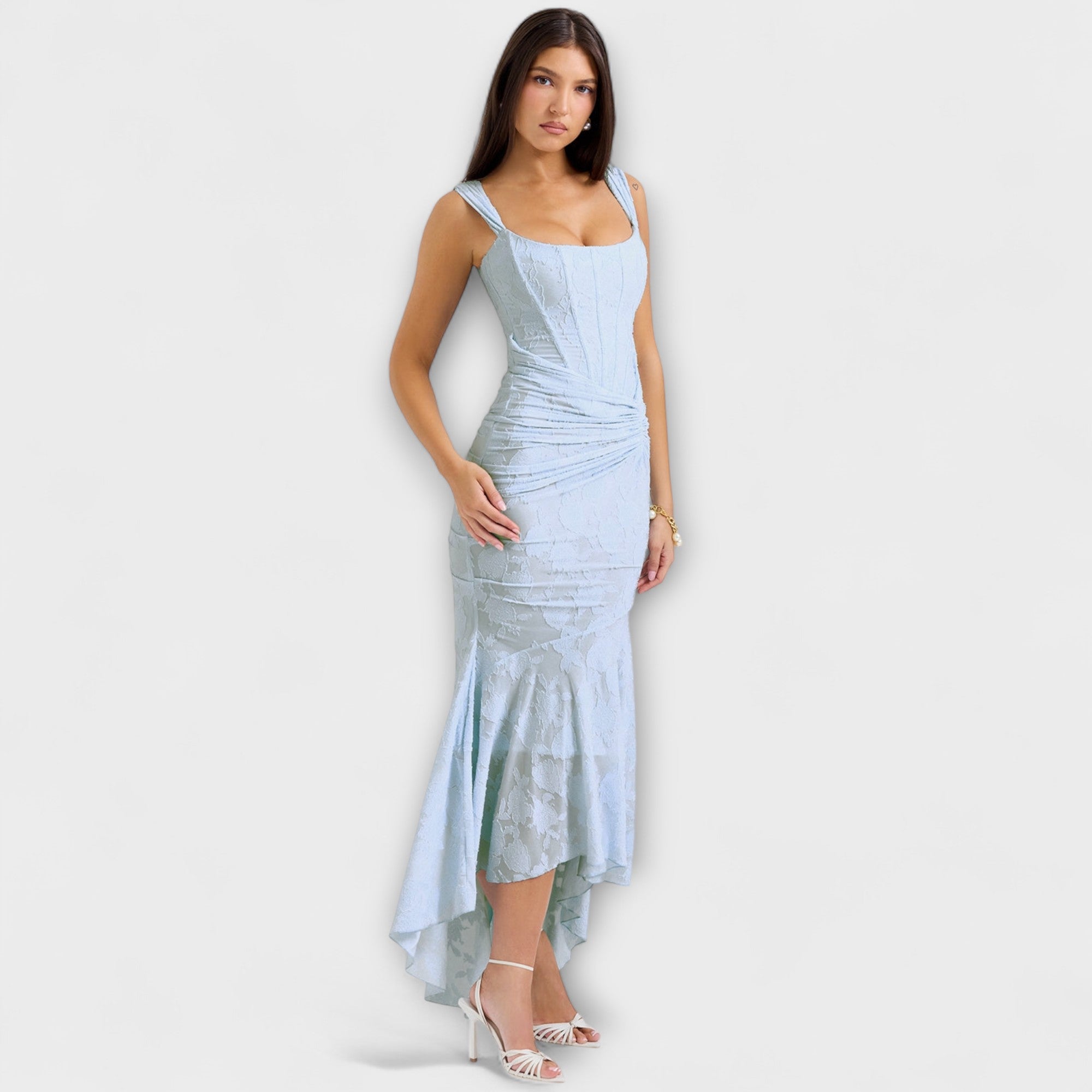 Long Dress With Elegant And Refined Corset