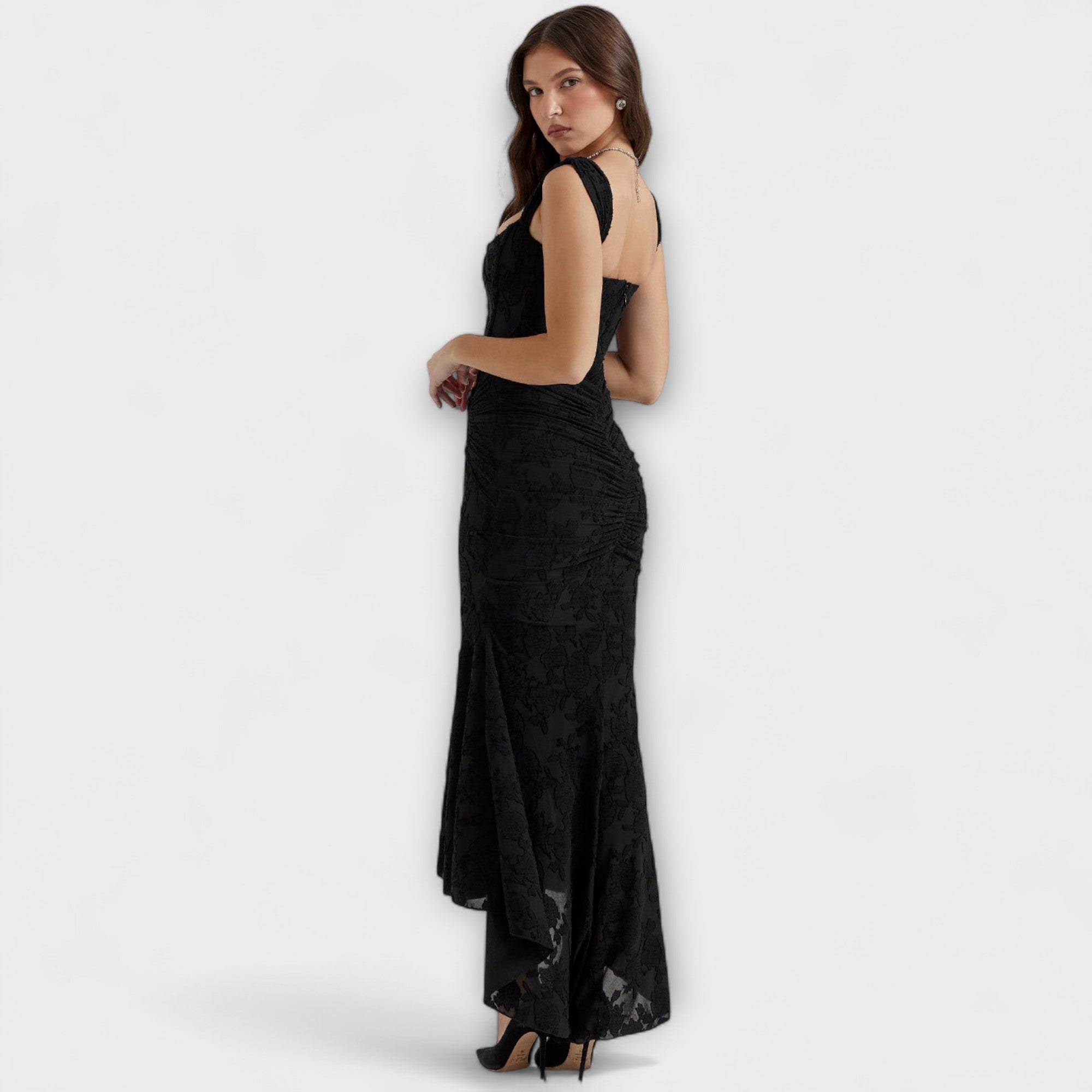 Long Dress With Elegant And Refined Corset