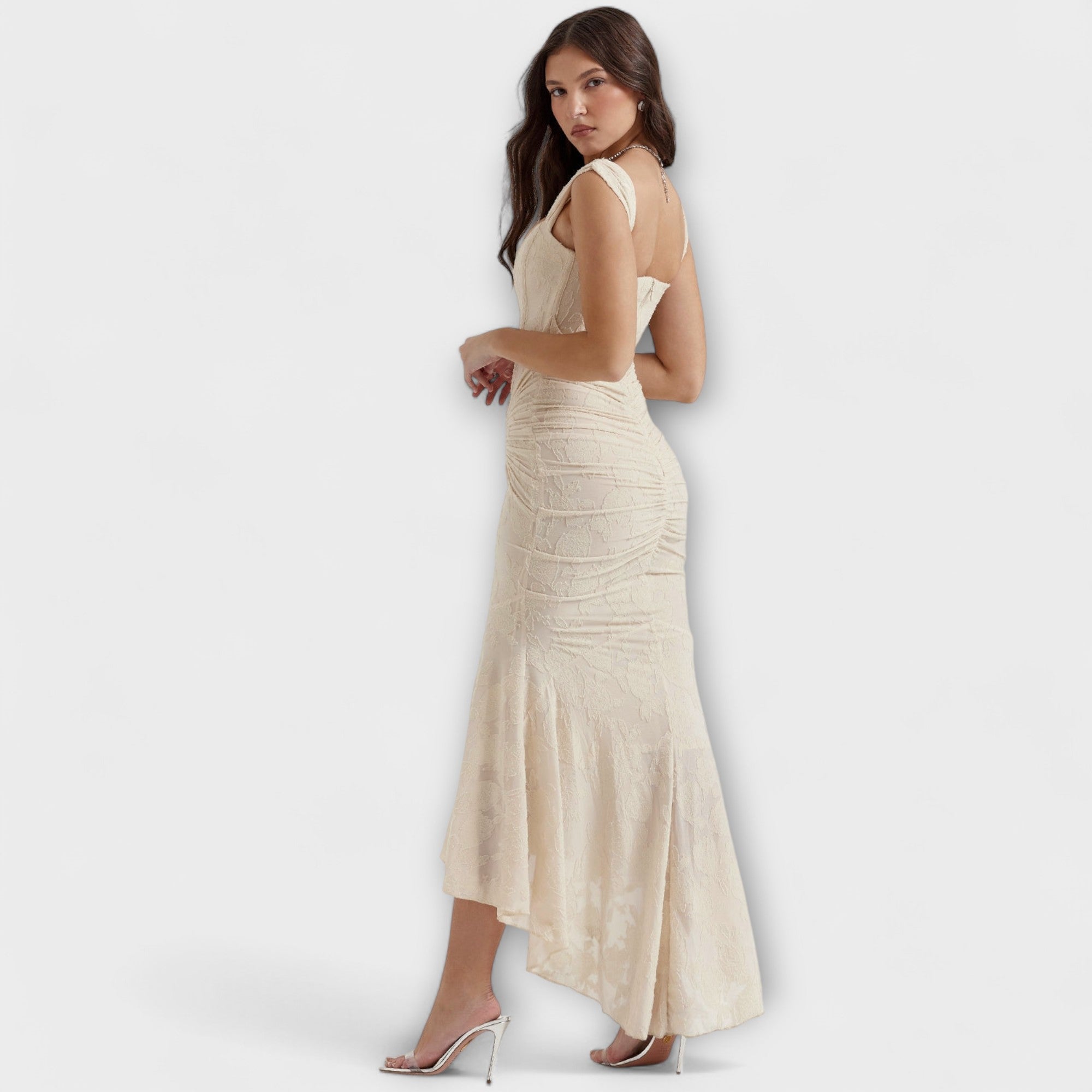 Long Dress With Elegant And Refined Corset
