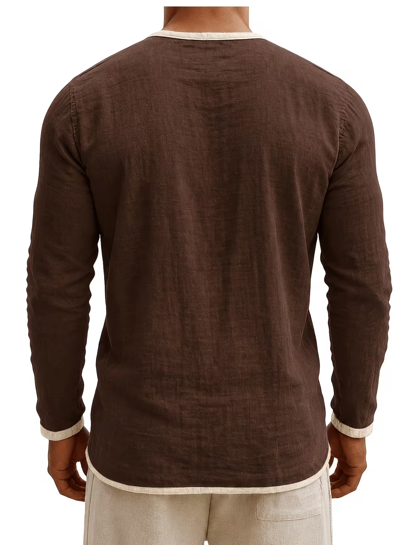 Men's Linen Button-up Beach Shirt