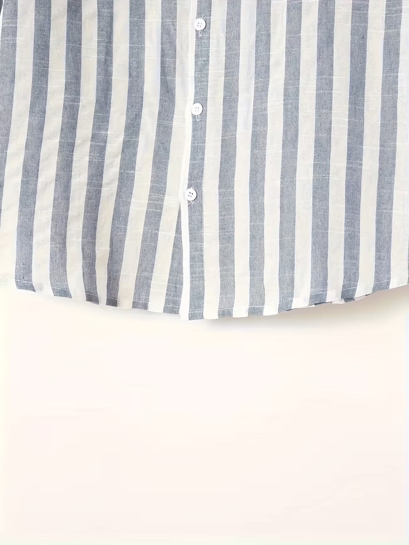 Men's Striped Long Sleeve Button-up Shirt