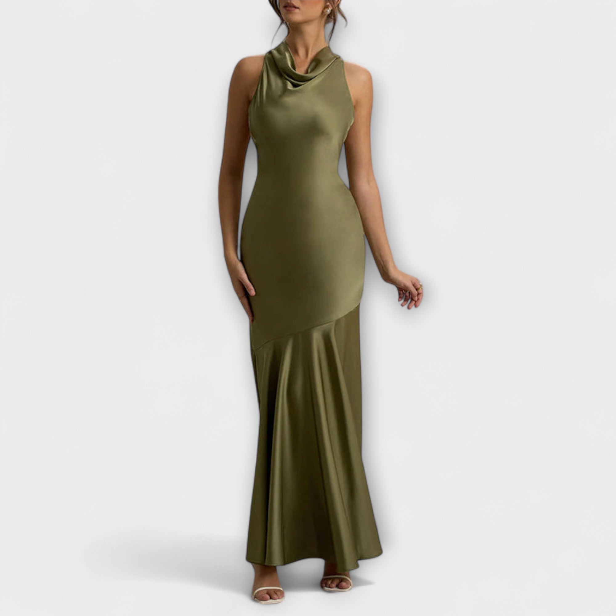 Elegant Maxi Dress In Satin