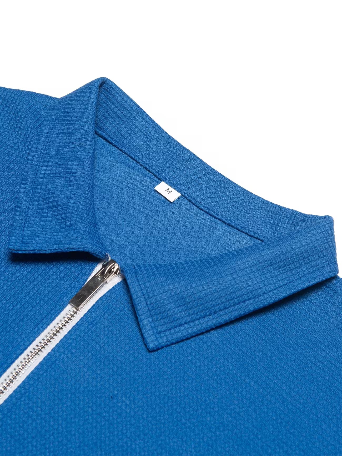 Mens Short Sleeve Zip Front Casual Shirt