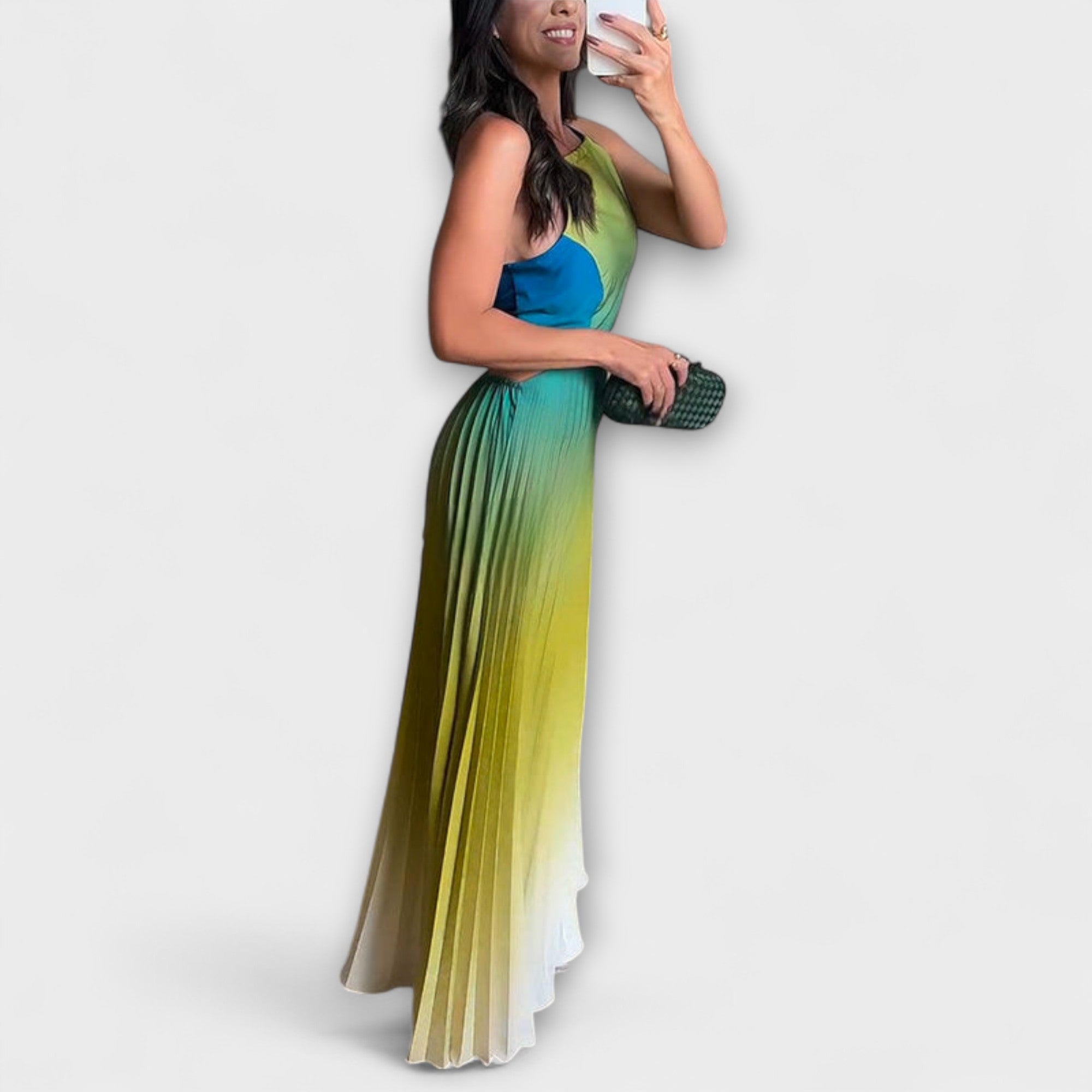 Stylish Backless Tie-Dye Maxi Dress