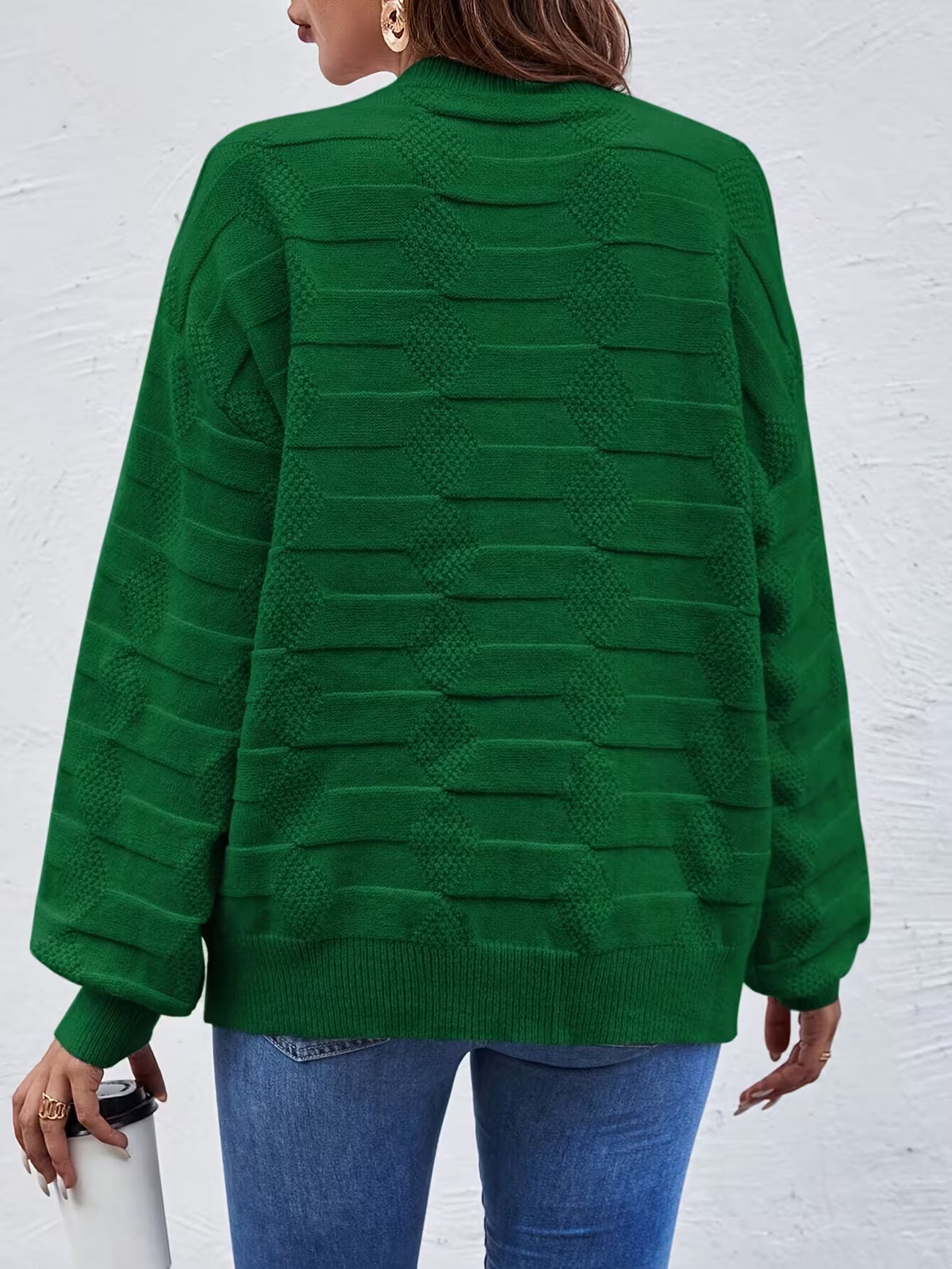 Women's Casual Crew Neck Long Sleeve Sweater Shirt