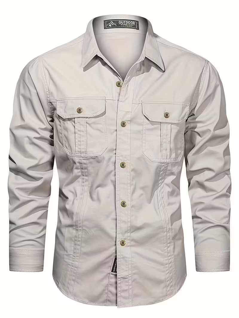 Men's Lightweight Cargo Long Sleeve Shirt