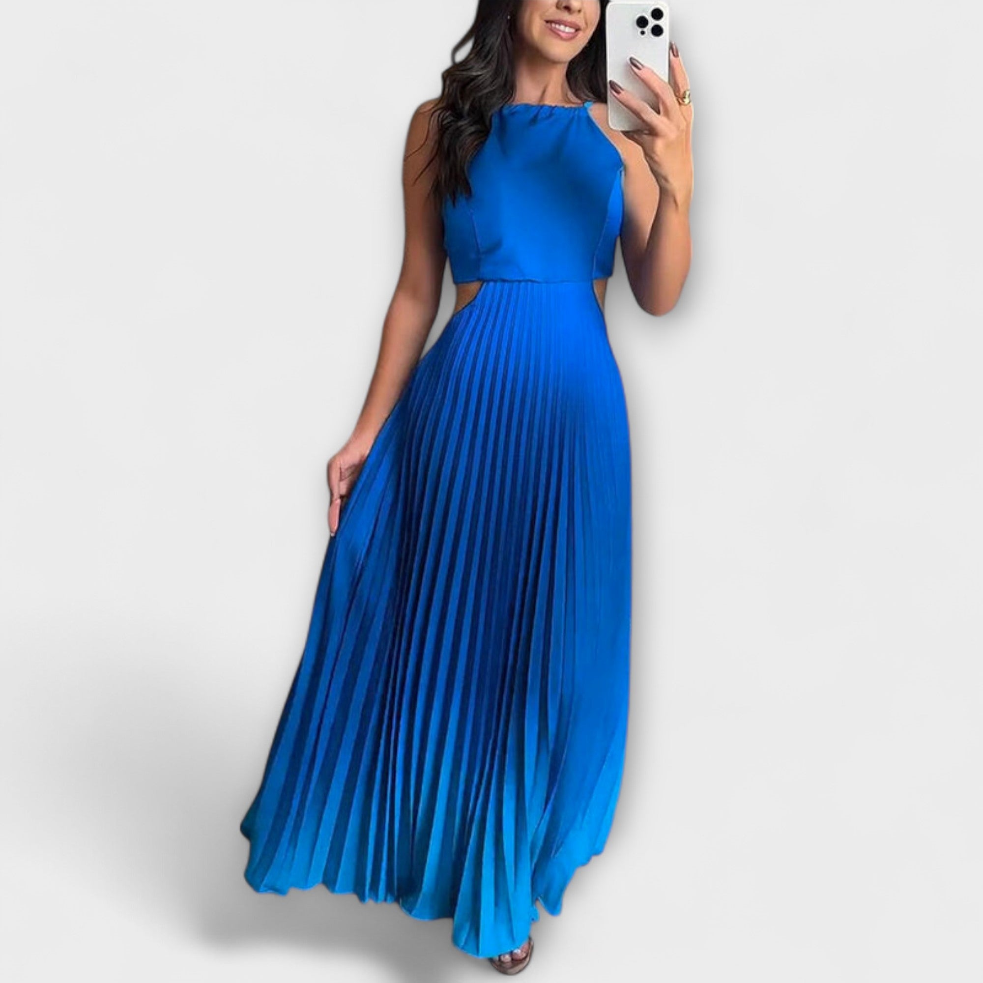 Stylish Backless Tie-Dye Maxi Dress