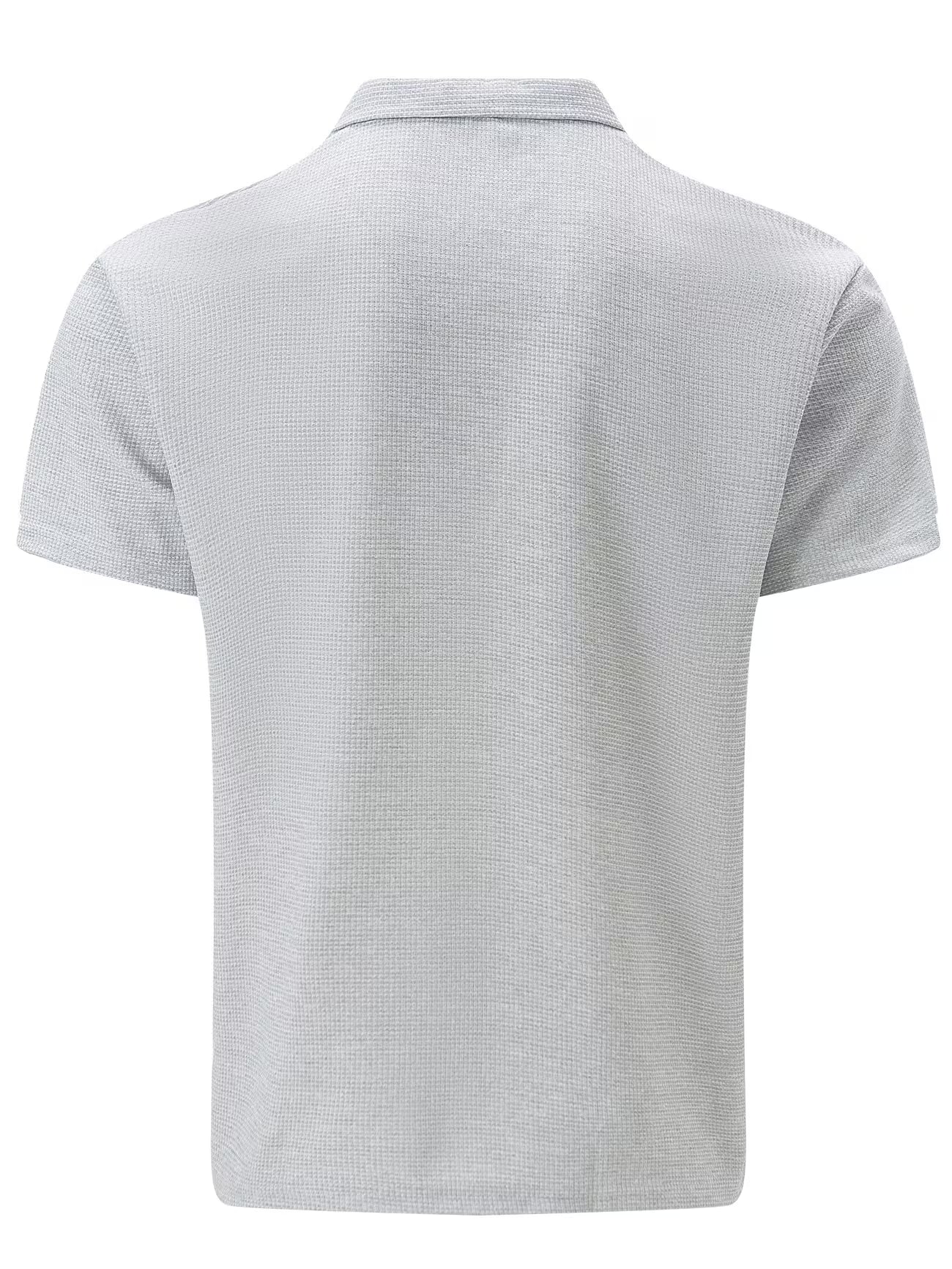 Mens Short Sleeve Zip Front Casual Shirt