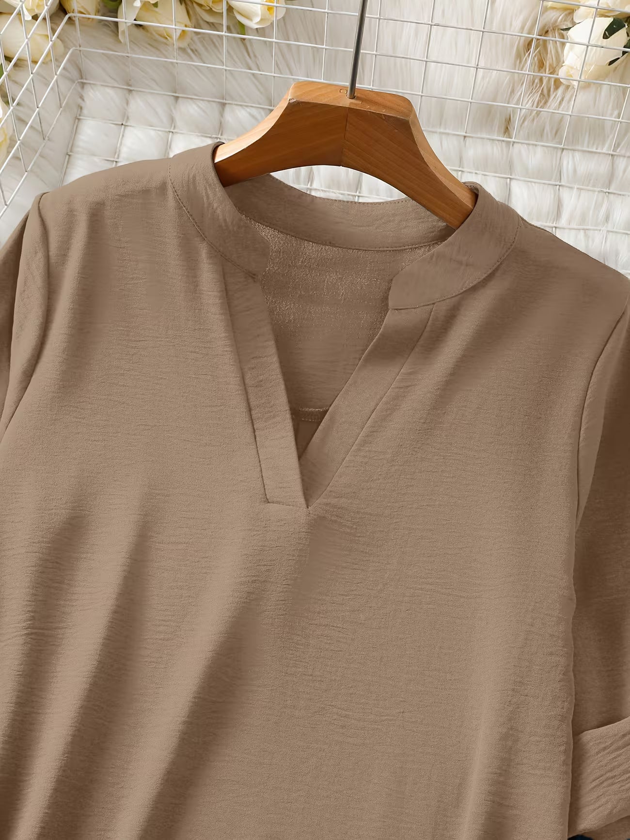 Women's Relaxed Short Sleeve Solid Color Shirt