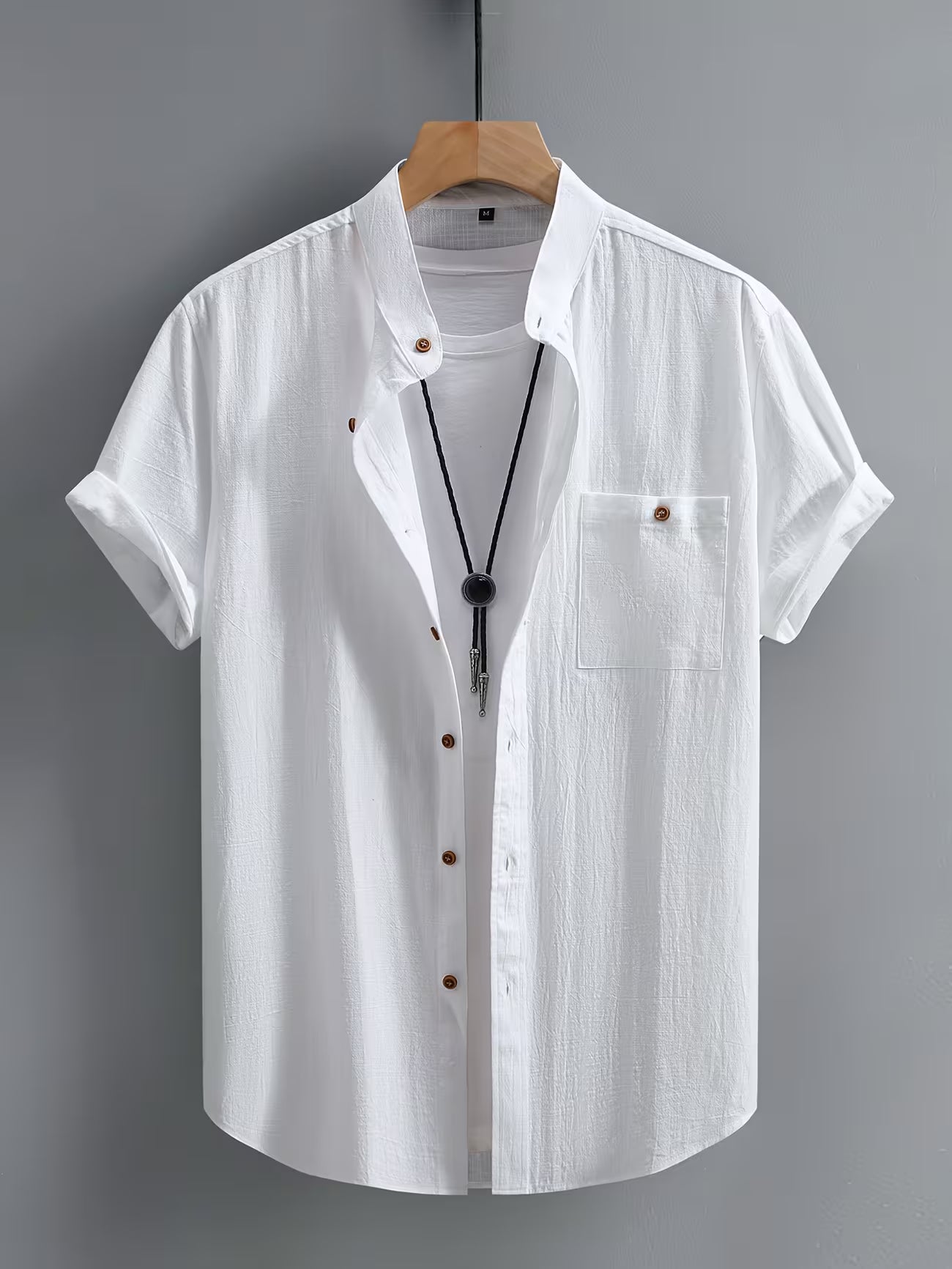 Men's Casual Cotton Button-front Shirt