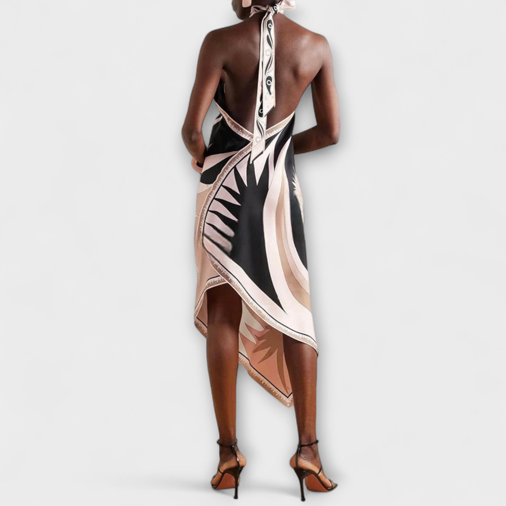Unique Satin Strap Dress