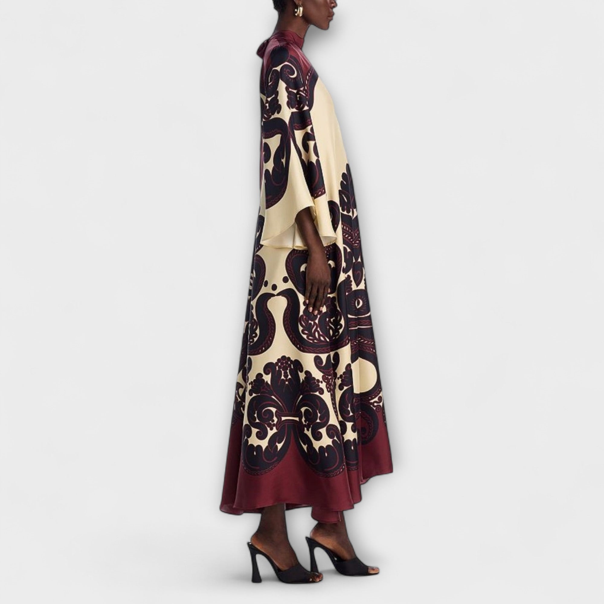 Breathtaking Grenadilla Print Maxi Dress For Effortless Elegance