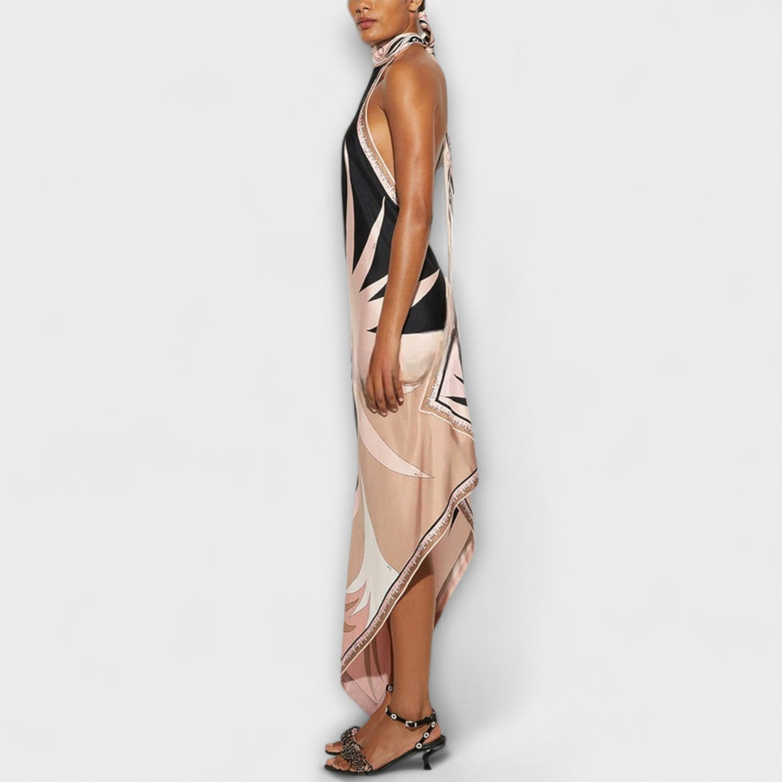 Unique Satin Strap Dress