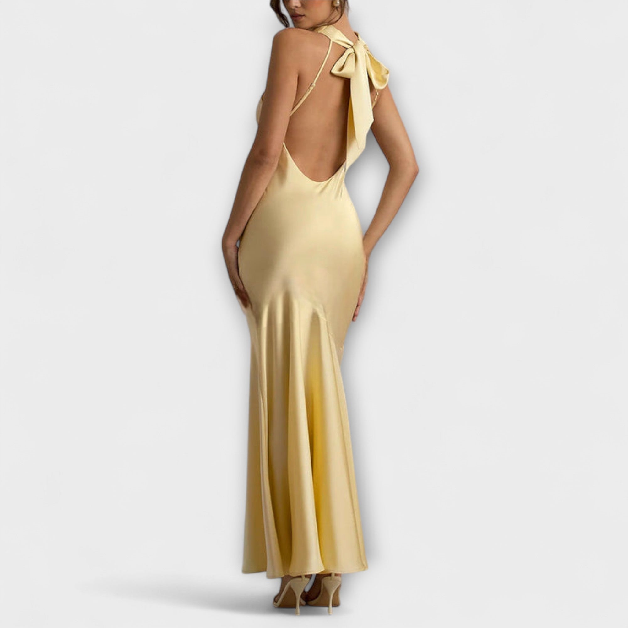 Elegant Maxi Dress In Satin
